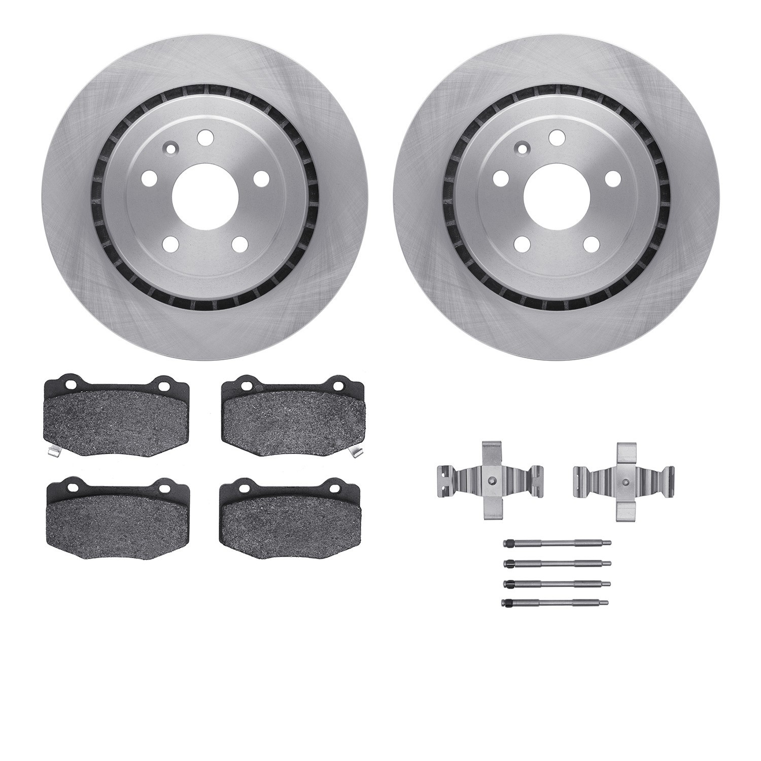 DYN 6612-47054 DFC Rotors with EURO 5000 Ceramic Brake Pads includes Hardware