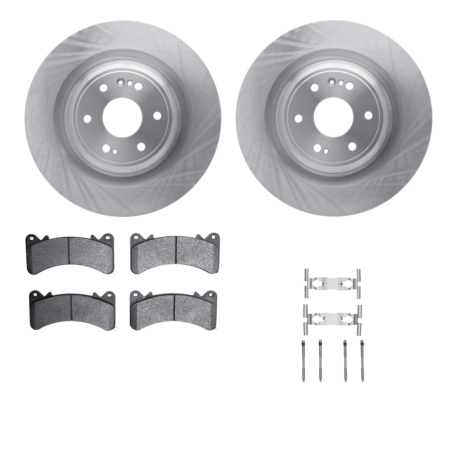 DYN 6612-47058 DFC Rotors with EURO 5000 Ceramic Brake Pads includes Hardware