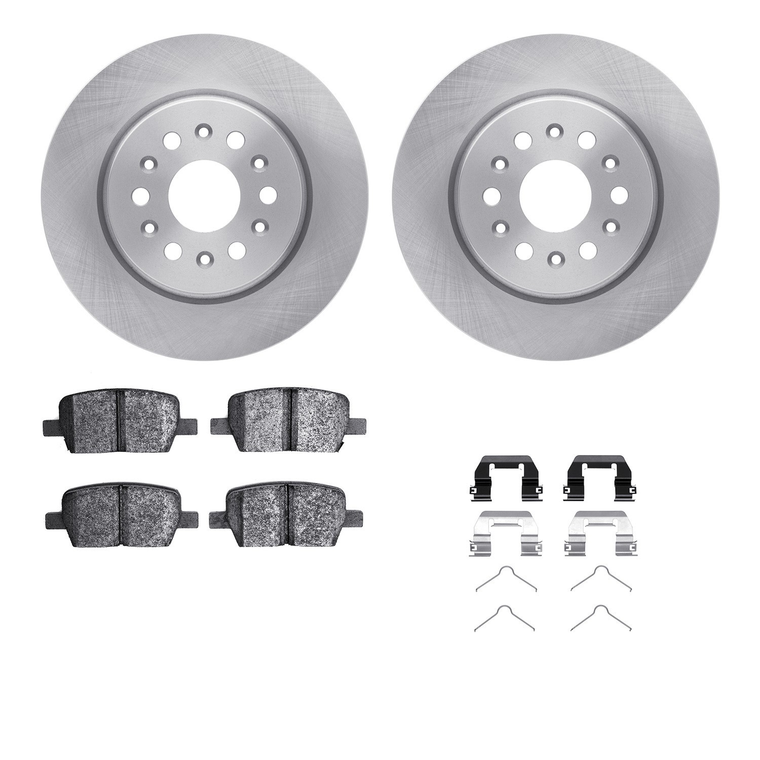 DYN-6612-48003 DFC Rotors with EURO 5000 Ceramic Brake Pads includes Hardware