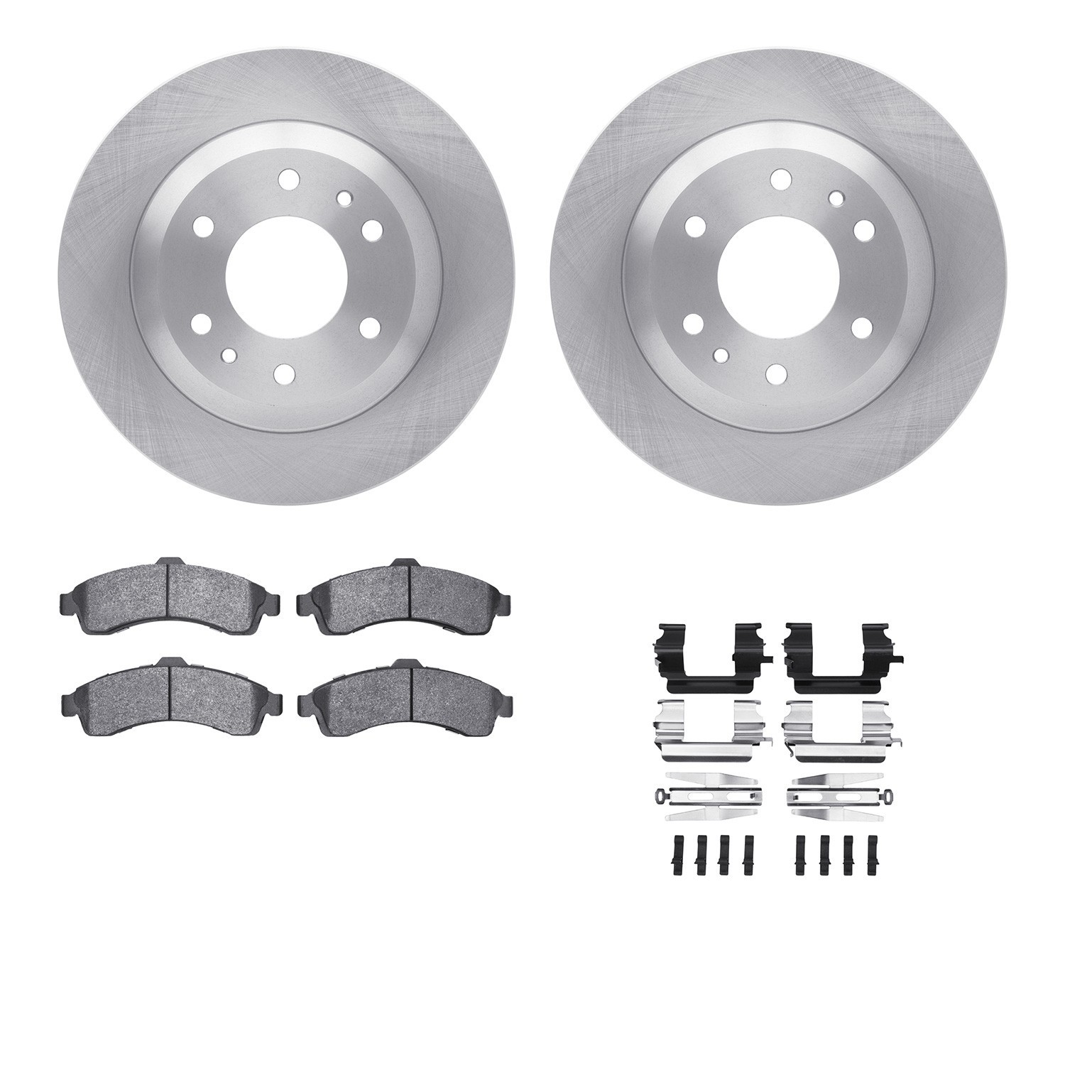 DYN 6612-48007 DFC Rotors with EURO 5000 Ceramic Brake Pads includes Hardware