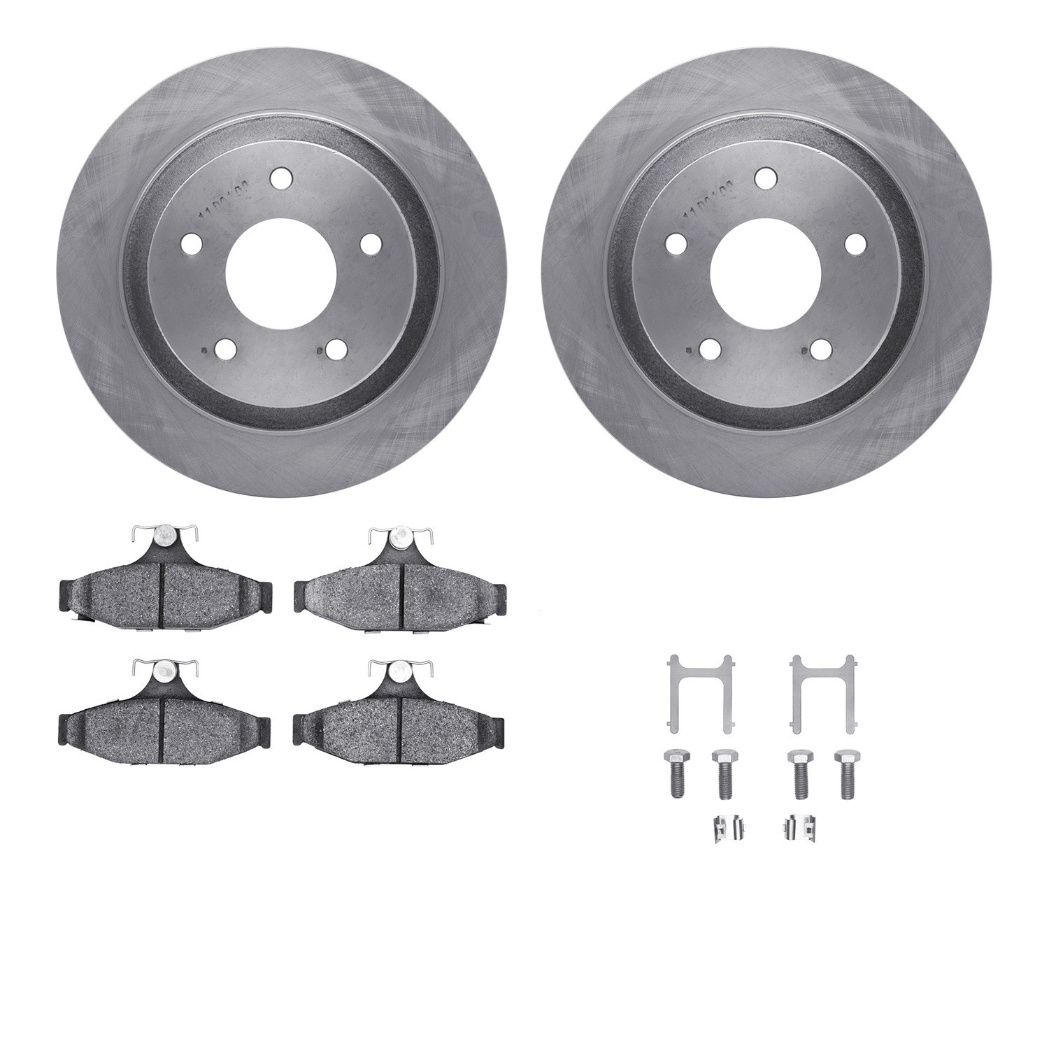 DYN 6612-52003 DFC Rotors with EURO 5000 Ceramic Brake Pads includes Hardware