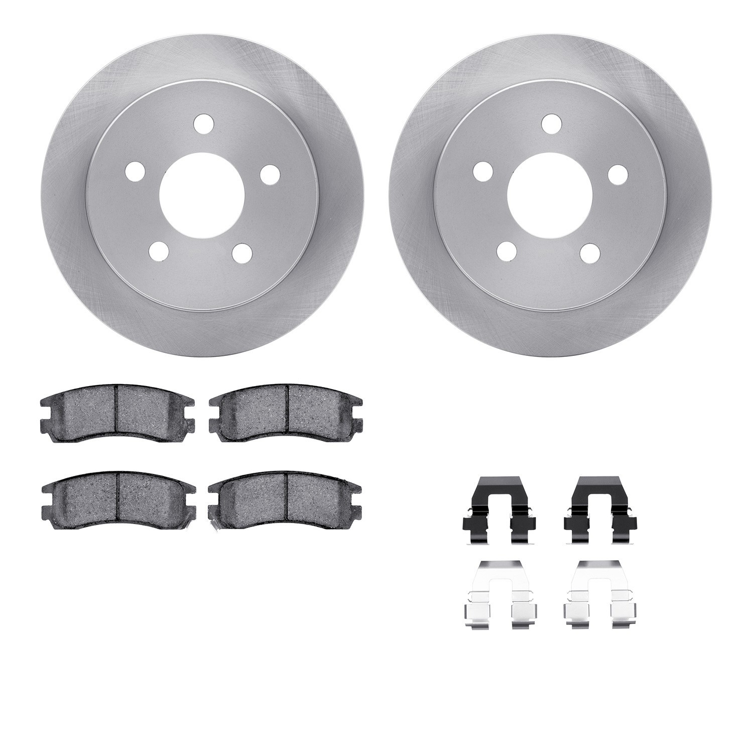 DYN 6612-52007 DFC Rotors with EURO 5000 Ceramic Brake Pads includes Hardware