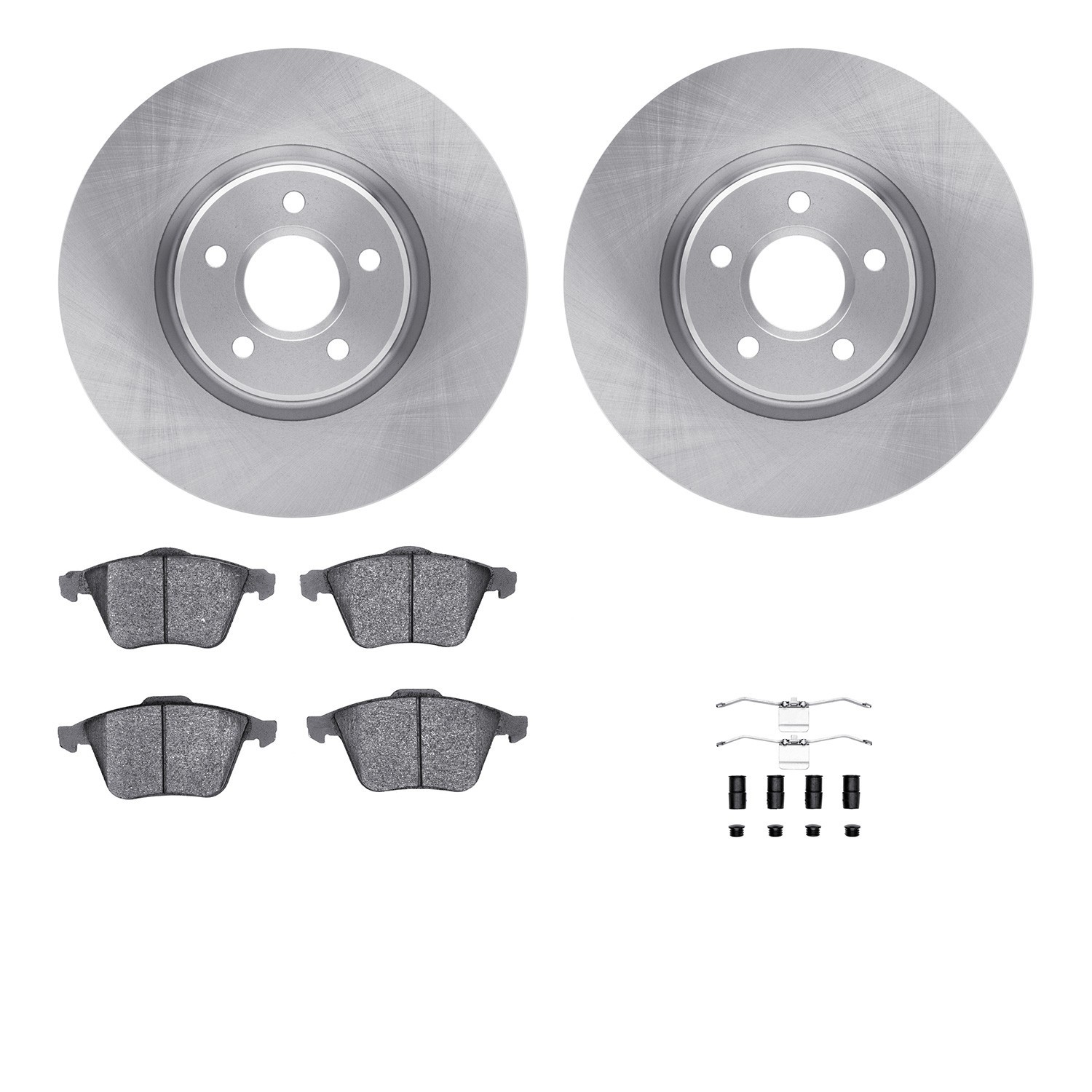 DYN 6612-54079 DFC Rotors with EURO 5000 Ceramic Brake Pads includes Hardware