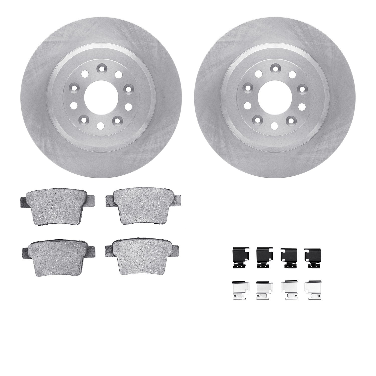 DYN 6612-54087 DFC Rotors with EURO 5000 Ceramic Brake Pads includes Hardware