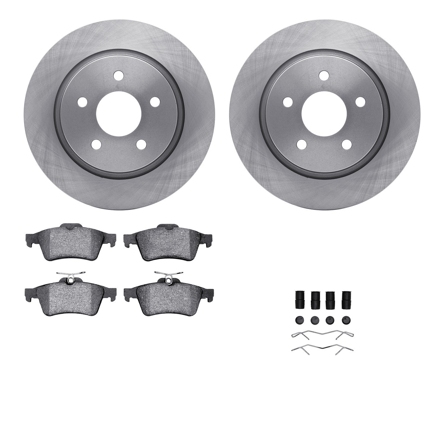 DYN-6612-54091 DFC Rotors with EURO 5000 Ceramic Brake Pads includes Hardware