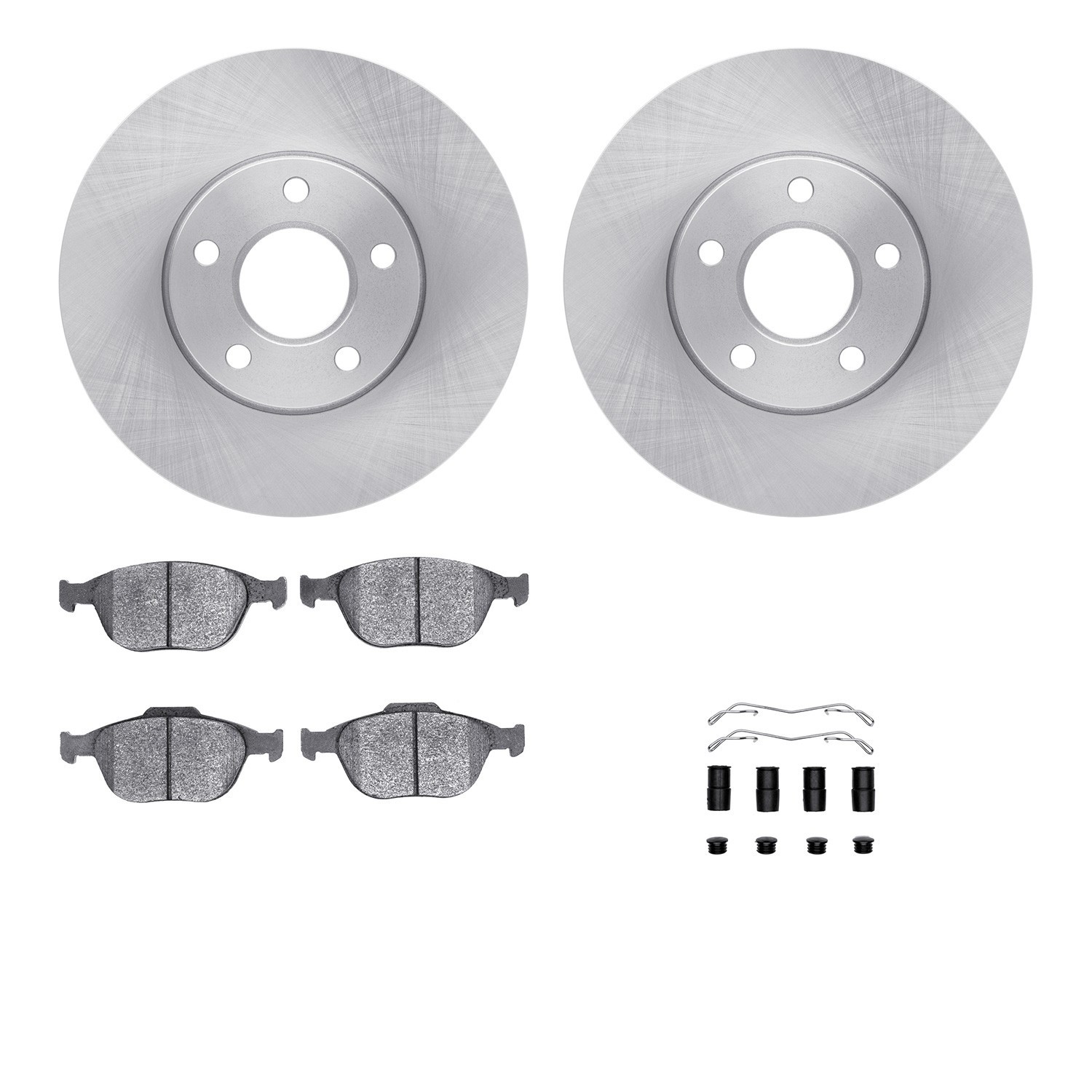 DYN 6612-54103 DFC Rotors with EURO 5000 Ceramic Brake Pads includes Hardware