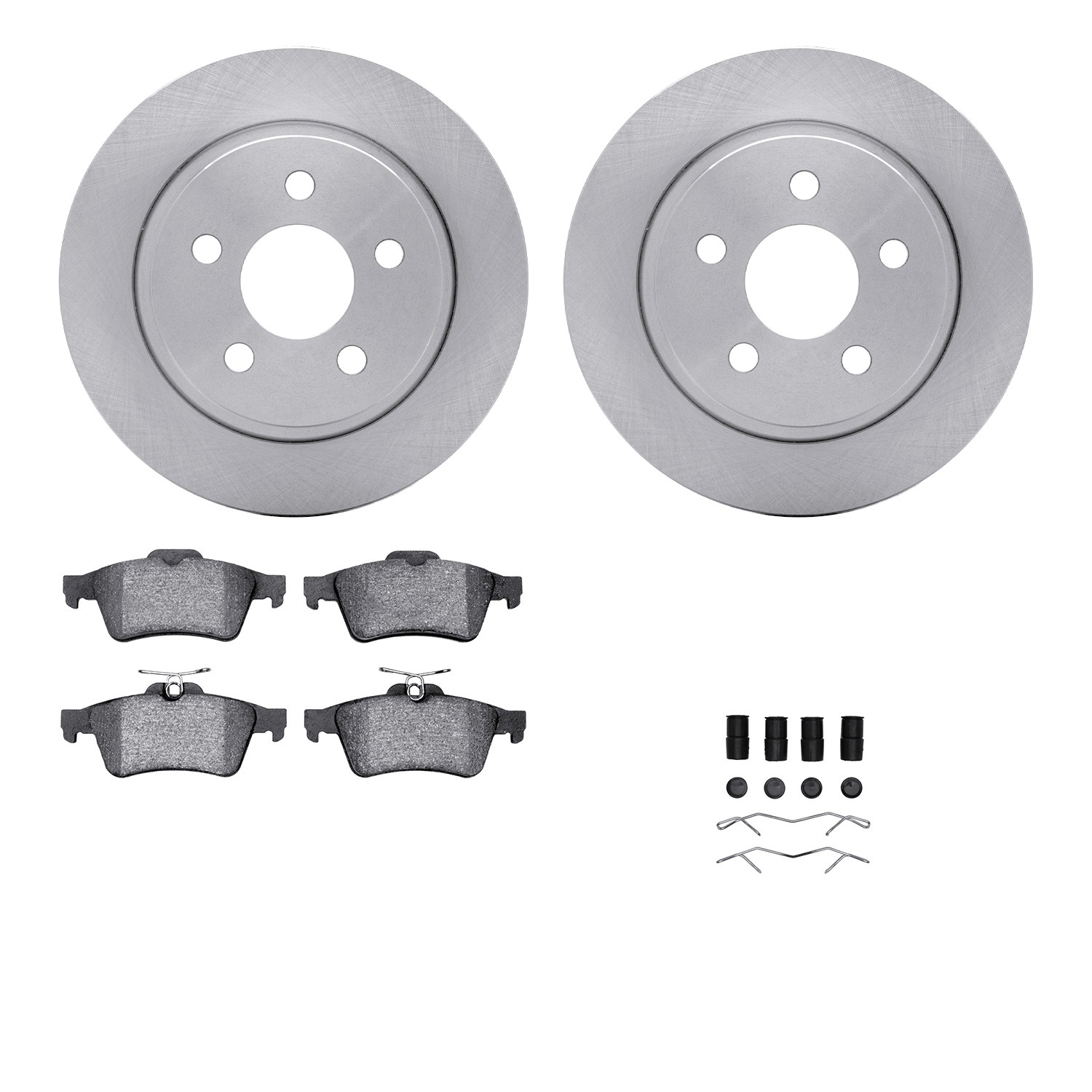 DYN 6612-54117 DFC Rotors with EURO 5000 Ceramic Brake Pads includes Hardware