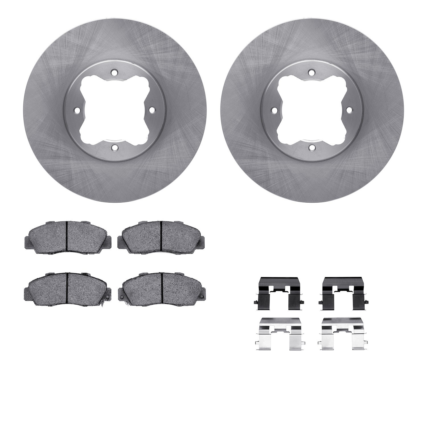 DYN 6612-58007 DFC Rotors with EURO 5000 Ceramic Brake Pads includes Hardware