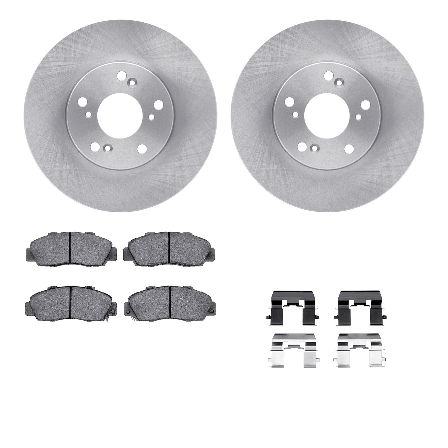 DYN 6612-59019 DFC Rotors with EURO 5000 Ceramic Brake Pads includes Hardware