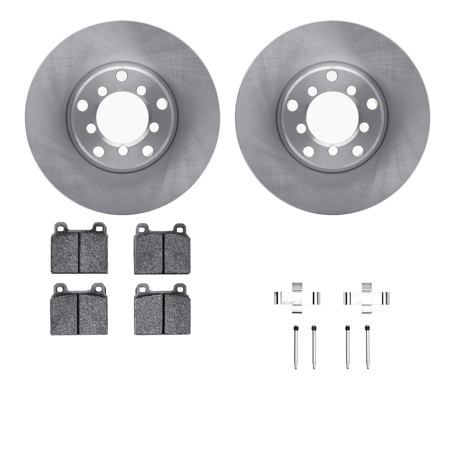 DYN 6612-63022 DFC Rotors with EURO 5000 Ceramic Brake Pads includes Hardware