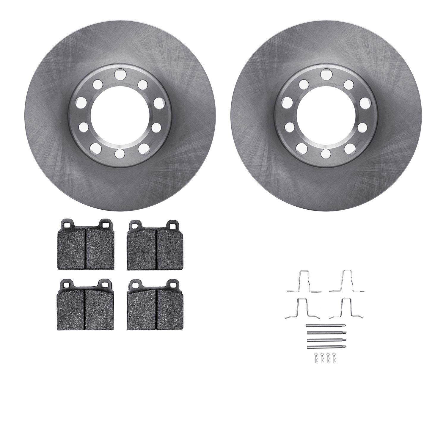 DYN 6612-63055 DFC Rotors with EURO 5000 Ceramic Brake Pads includes Hardware