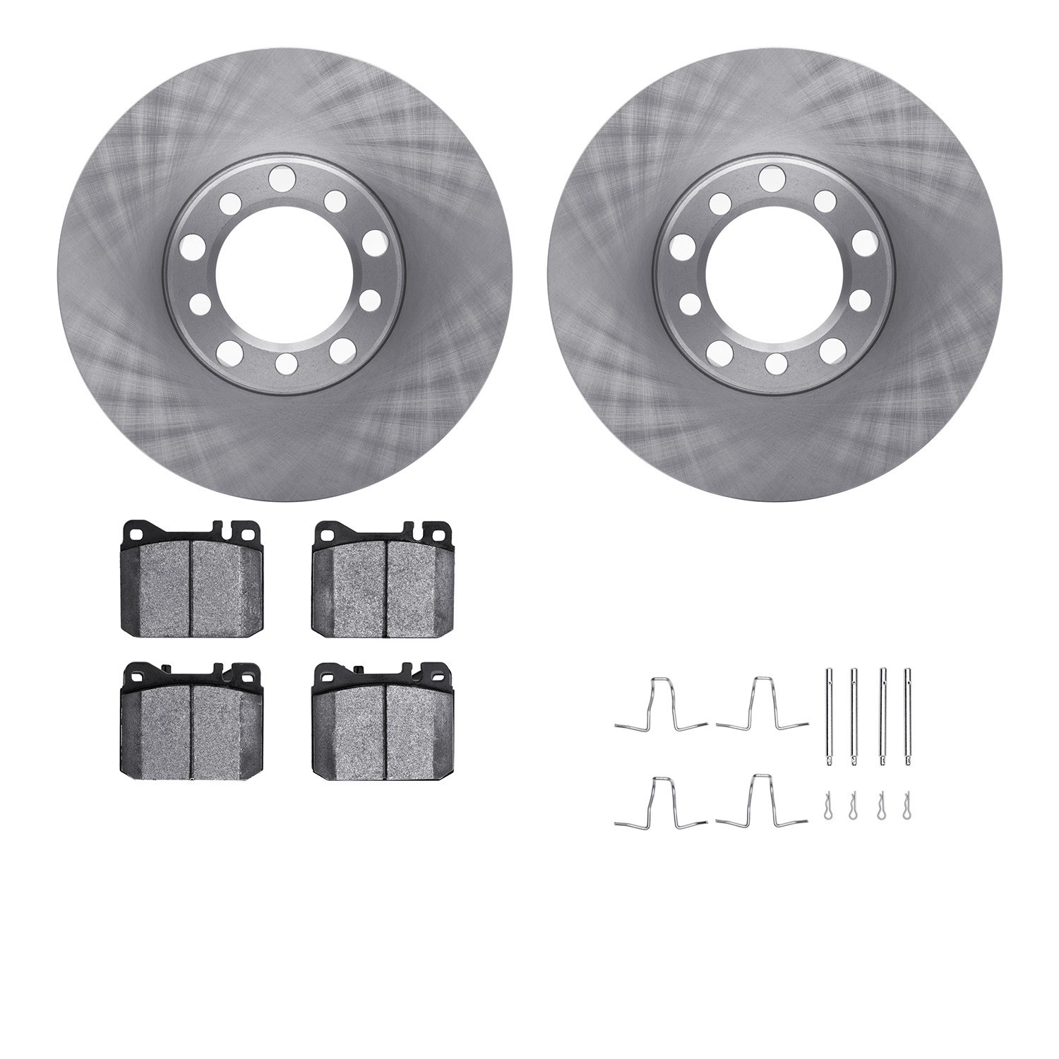 DYN 6612-63074 DFC Rotors with EURO 5000 Ceramic Brake Pads includes Hardware