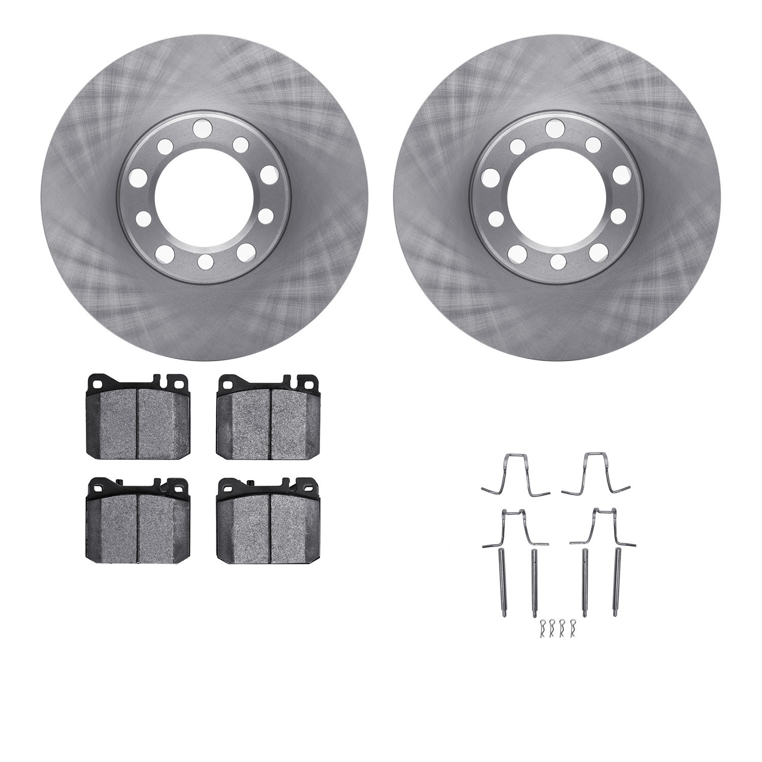 DYN 6612-63075 DFC Rotors with EURO 5000 Ceramic Brake Pads includes Hardware