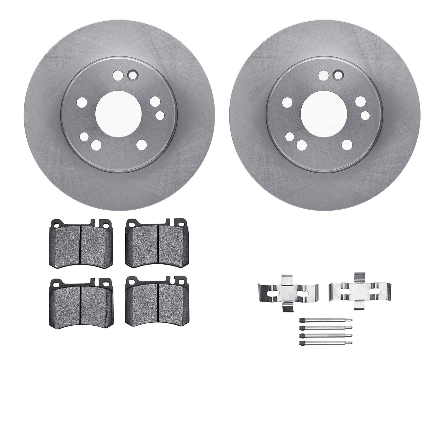 DYN 6612-63143 DFC Rotors with EURO 5000 Ceramic Brake Pads includes Hardware