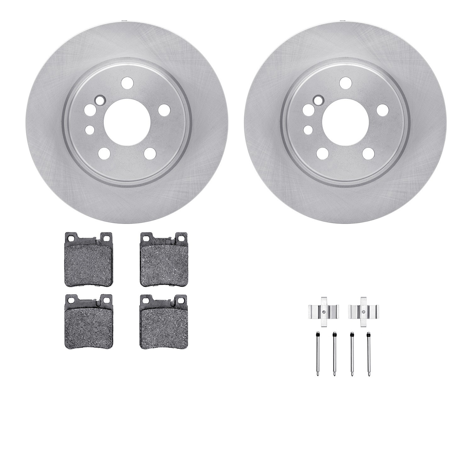 DYN 6612-63171 DFC Rotors with EURO 5000 Ceramic Brake Pads includes Hardware
