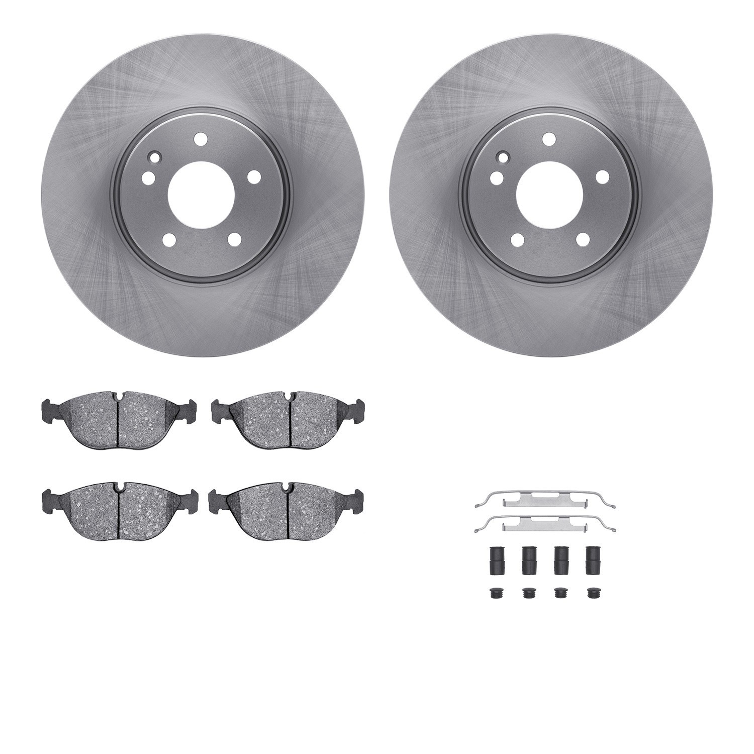 DYN 6612-63254 DFC Rotors with EURO 5000 Ceramic Brake Pads includes Hardware