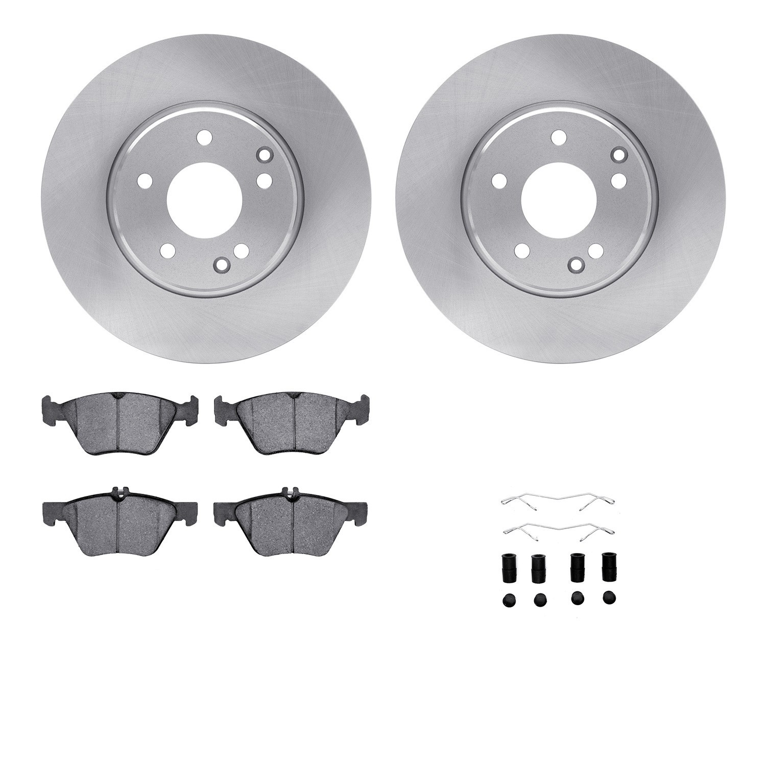 DYN 6612-63273 DFC Rotors with EURO 5000 Ceramic Brake Pads includes Hardware