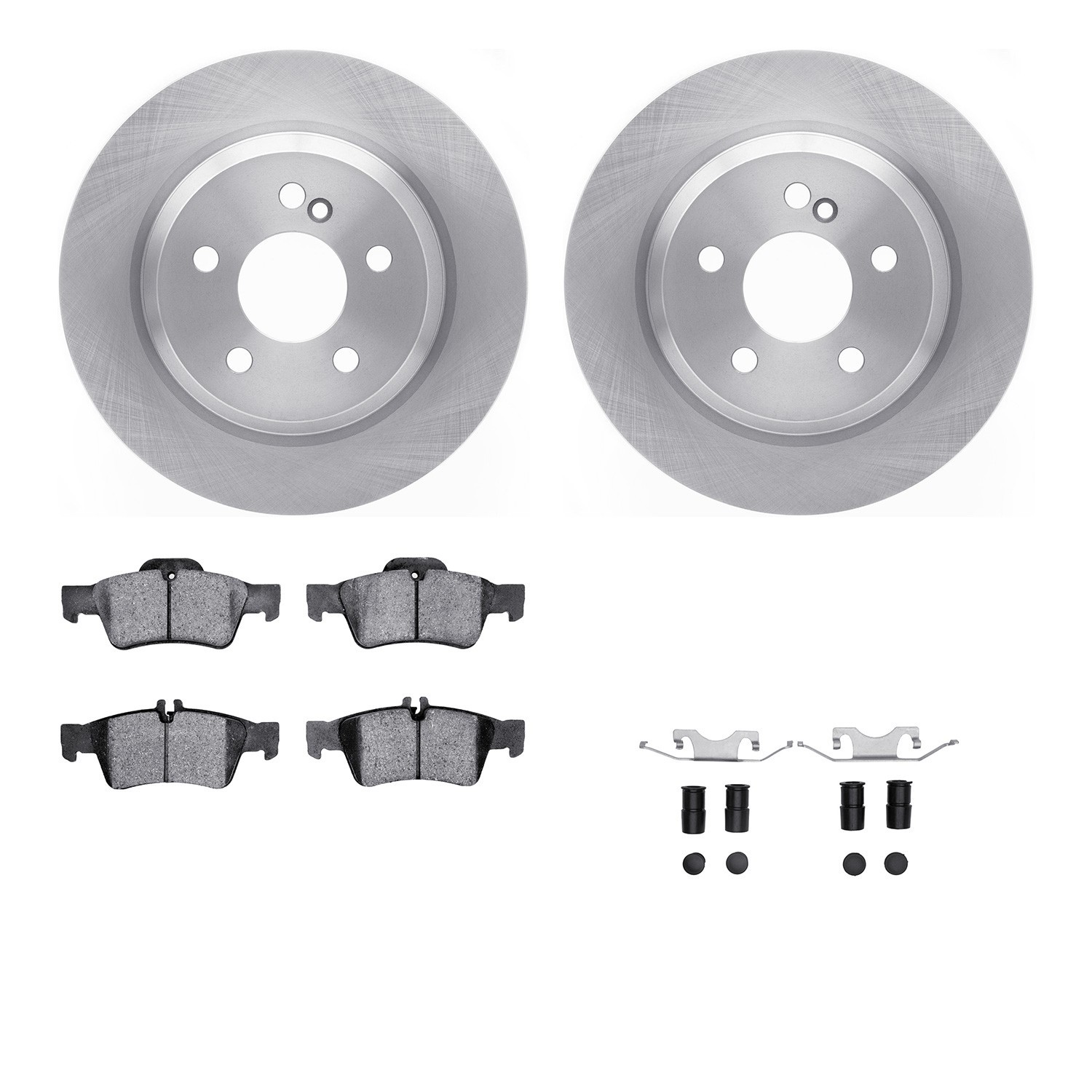 DYN 6612-63290 DFC Rotors with EURO 5000 Ceramic Brake Pads includes Hardware