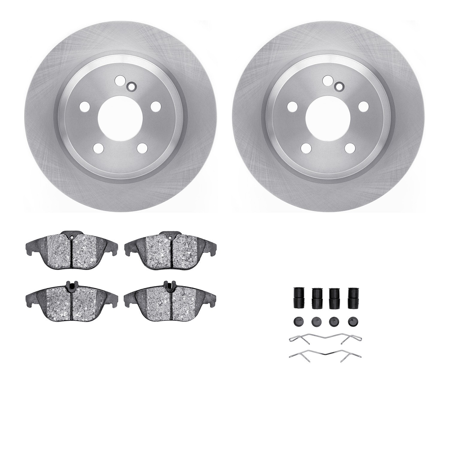 DYN 6612-63291 DFC Rotors with EURO 5000 Ceramic Brake Pads includes Hardware