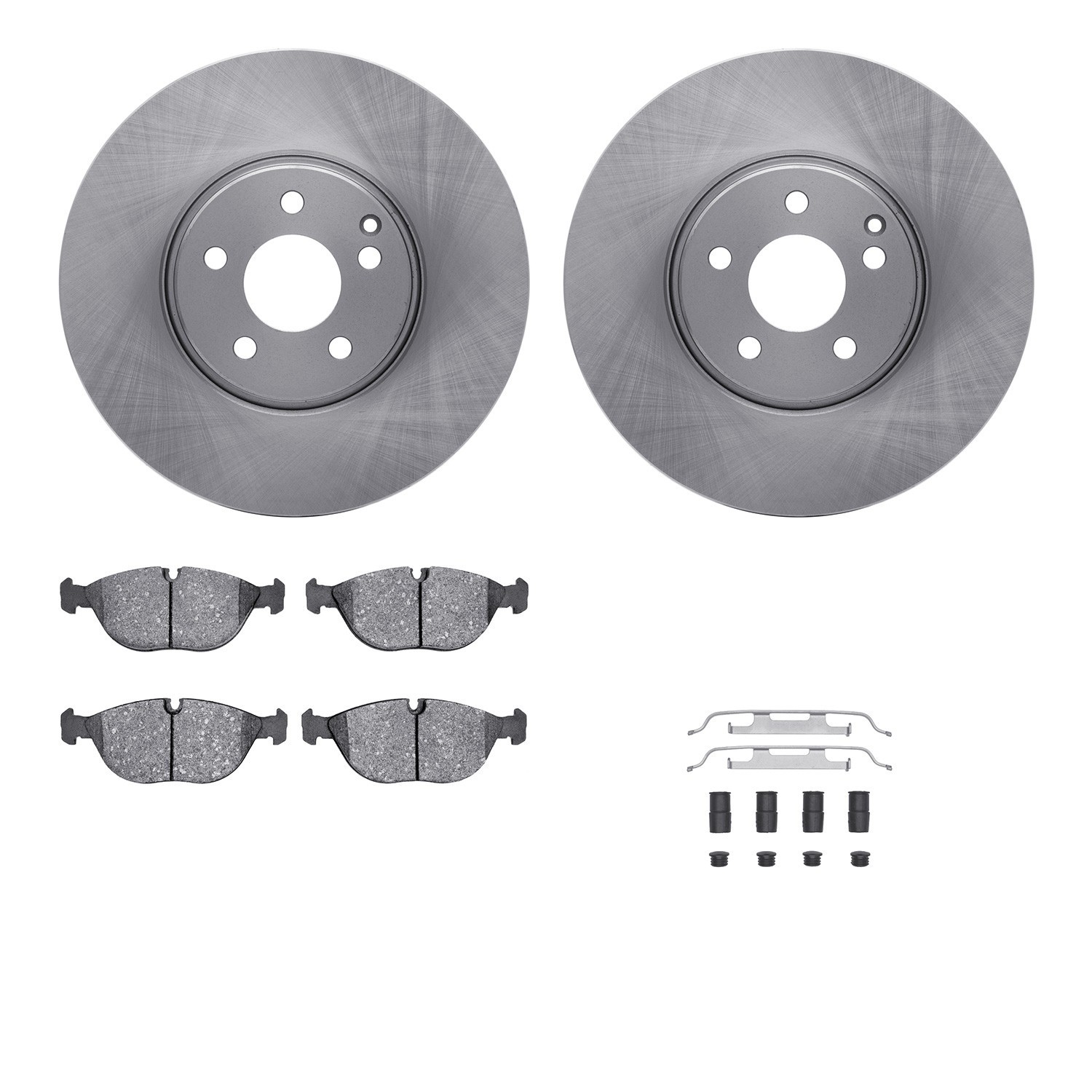 DYN 6612-63299 DFC Rotors with EURO 5000 Ceramic Brake Pads includes Hardware