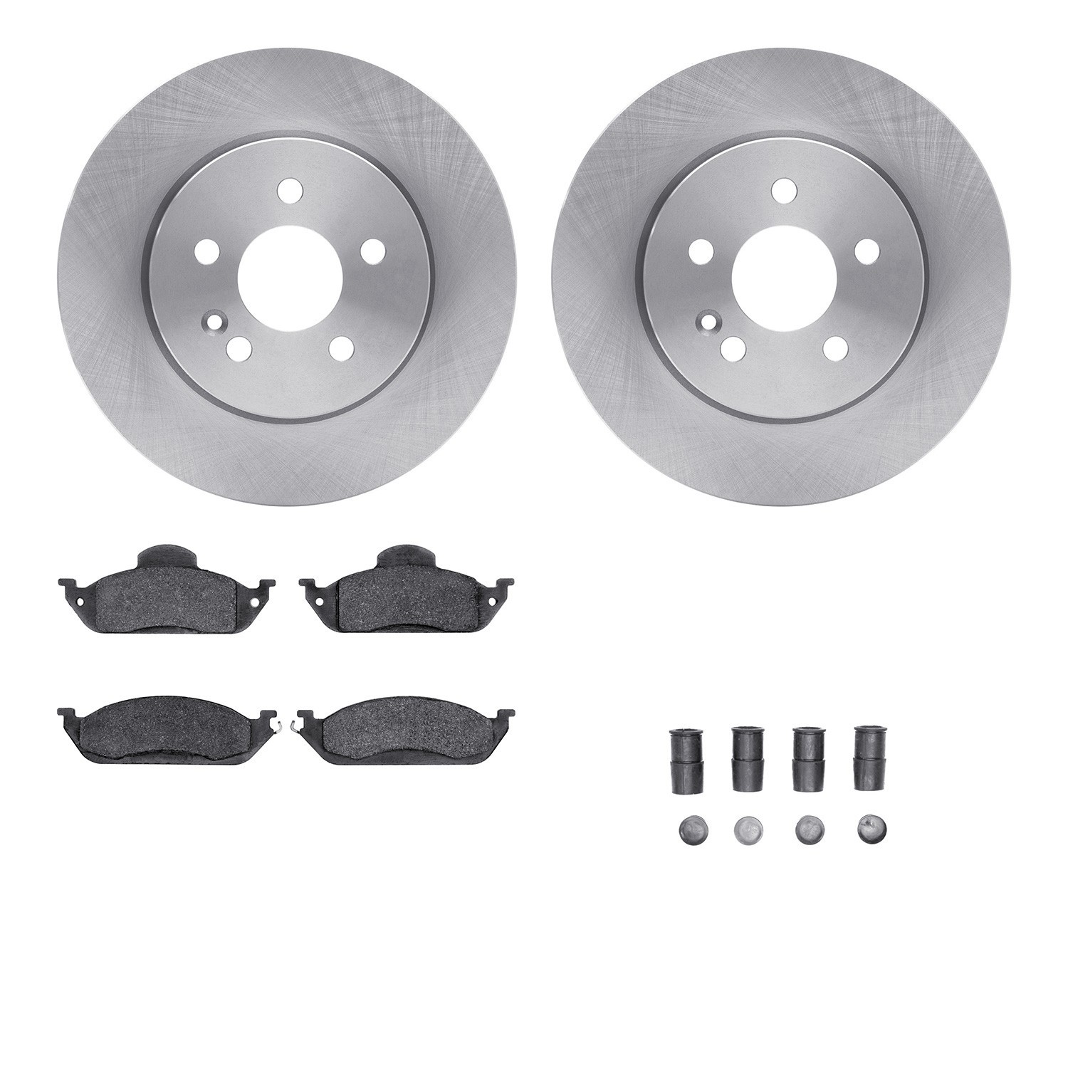 DYN 6612-63380 DFC Rotors with EURO 5000 Ceramic Brake Pads includes Hardware