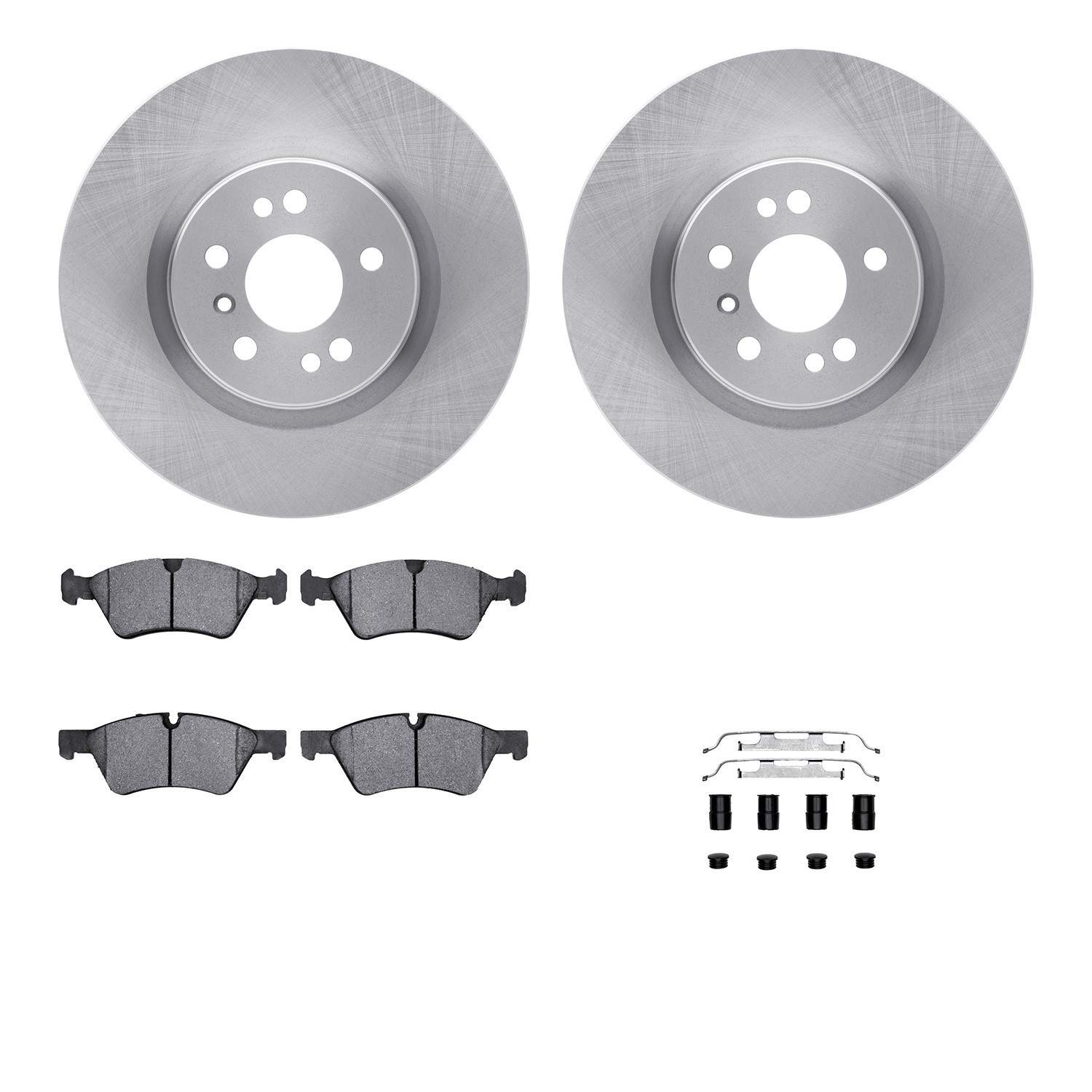 DYN 6612-63409 DFC Rotors with EURO 5000 Ceramic Brake Pads includes Hardware