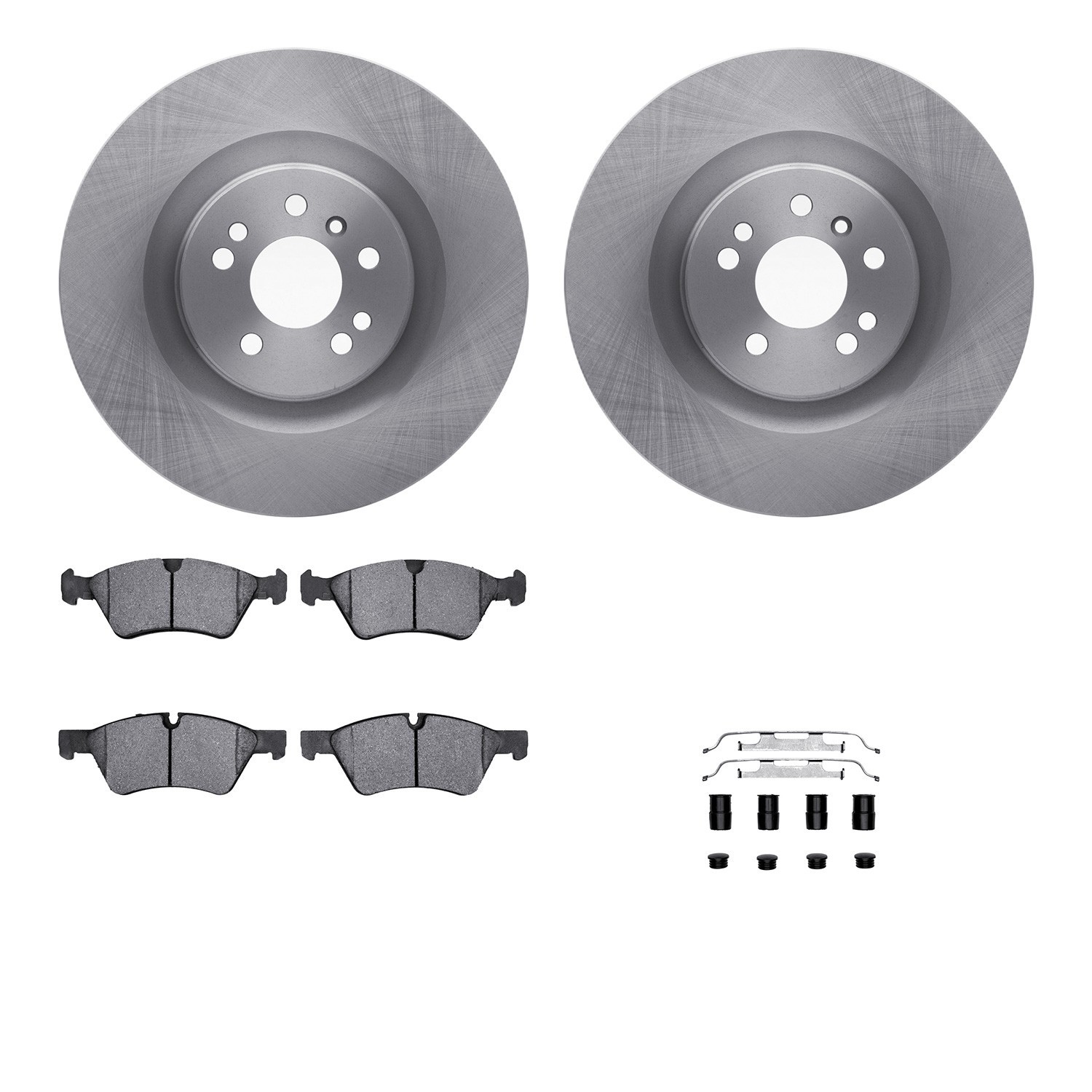 DYN 6612-63417 DFC Rotors with EURO 5000 Ceramic Brake Pads includes Hardware