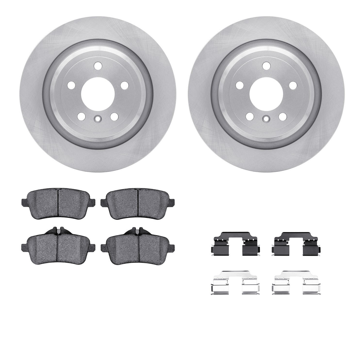 DYN 6612-63432 DFC Rotors with EURO 5000 Ceramic Brake Pads includes Hardware
