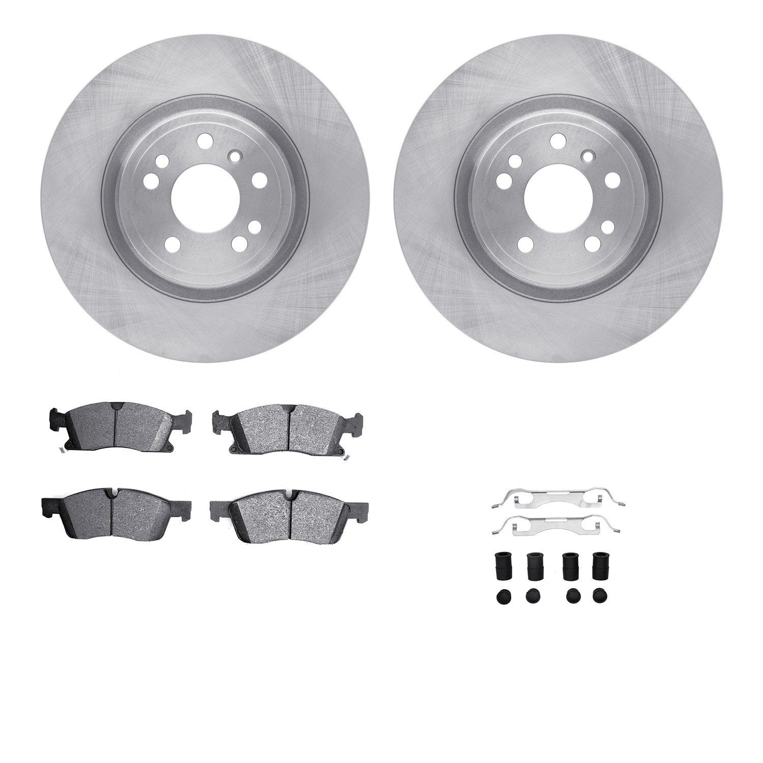 DYN 6612-63436 DFC Rotors with EURO 5000 Ceramic Brake Pads includes Hardware