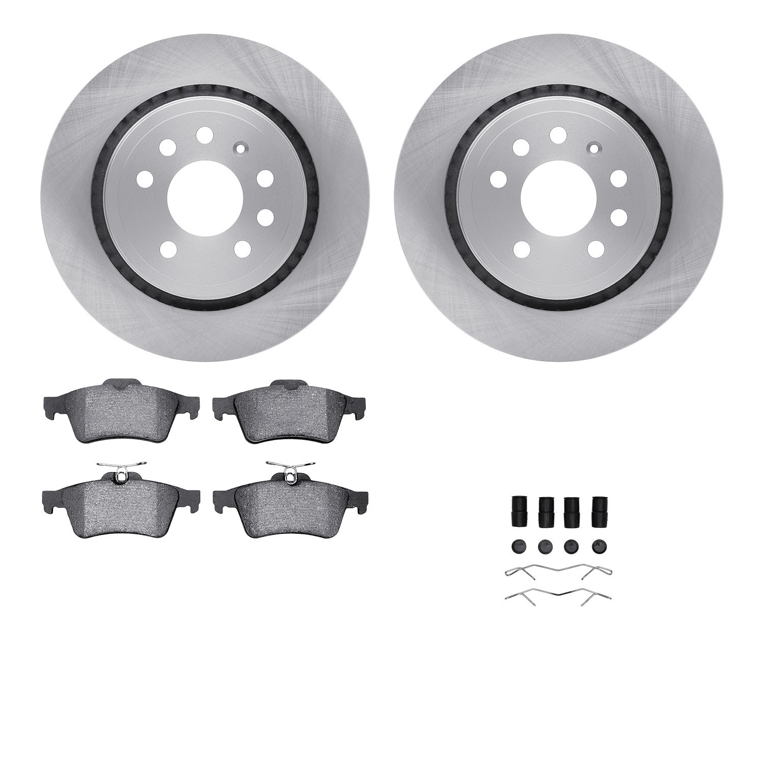 DYN 6612-65061 DFC Rotors with EURO 5000 Ceramic Brake Pads includes Hardware