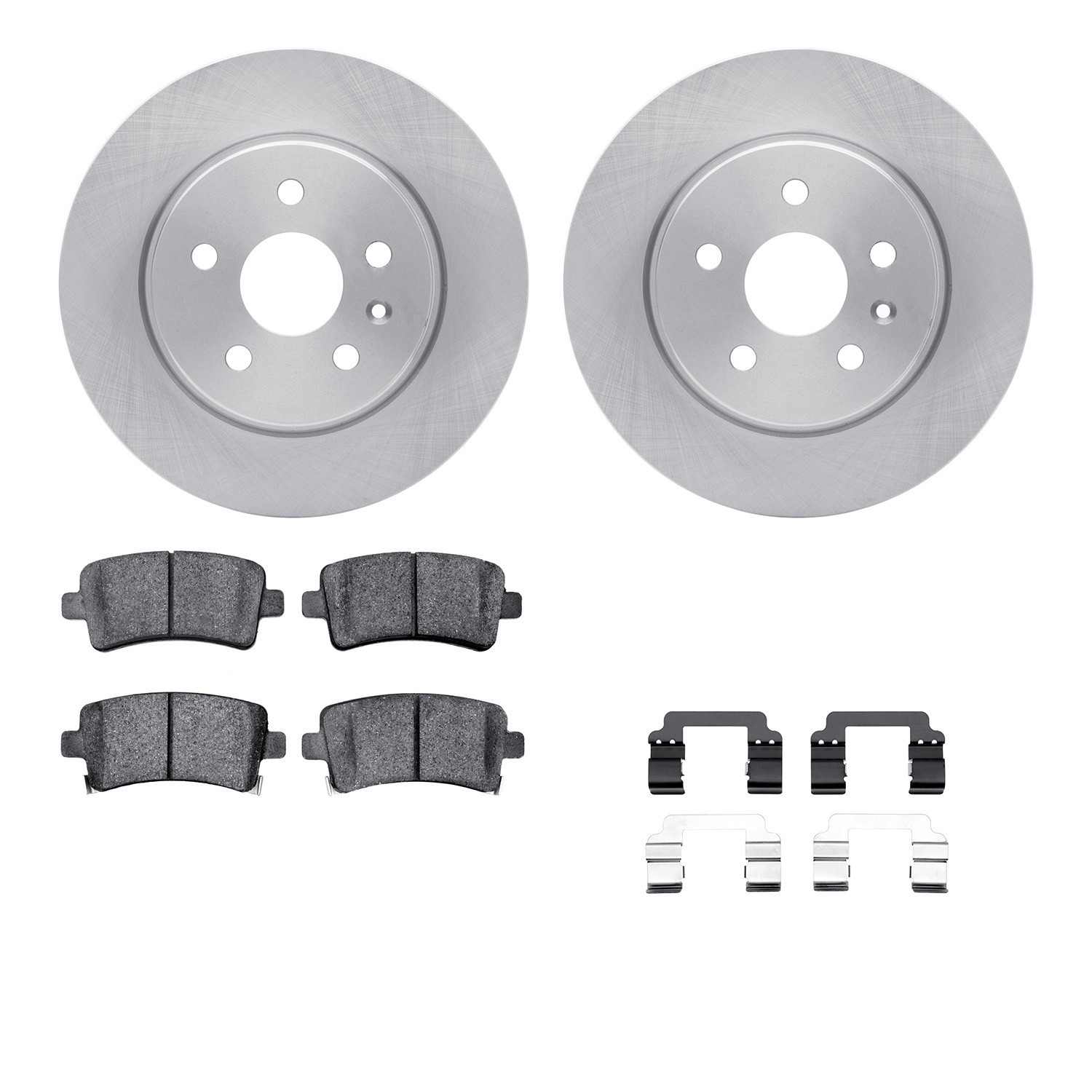 DYN 6612-65076 DFC Rotors with EURO 5000 Ceramic Brake Pads includes Hardware