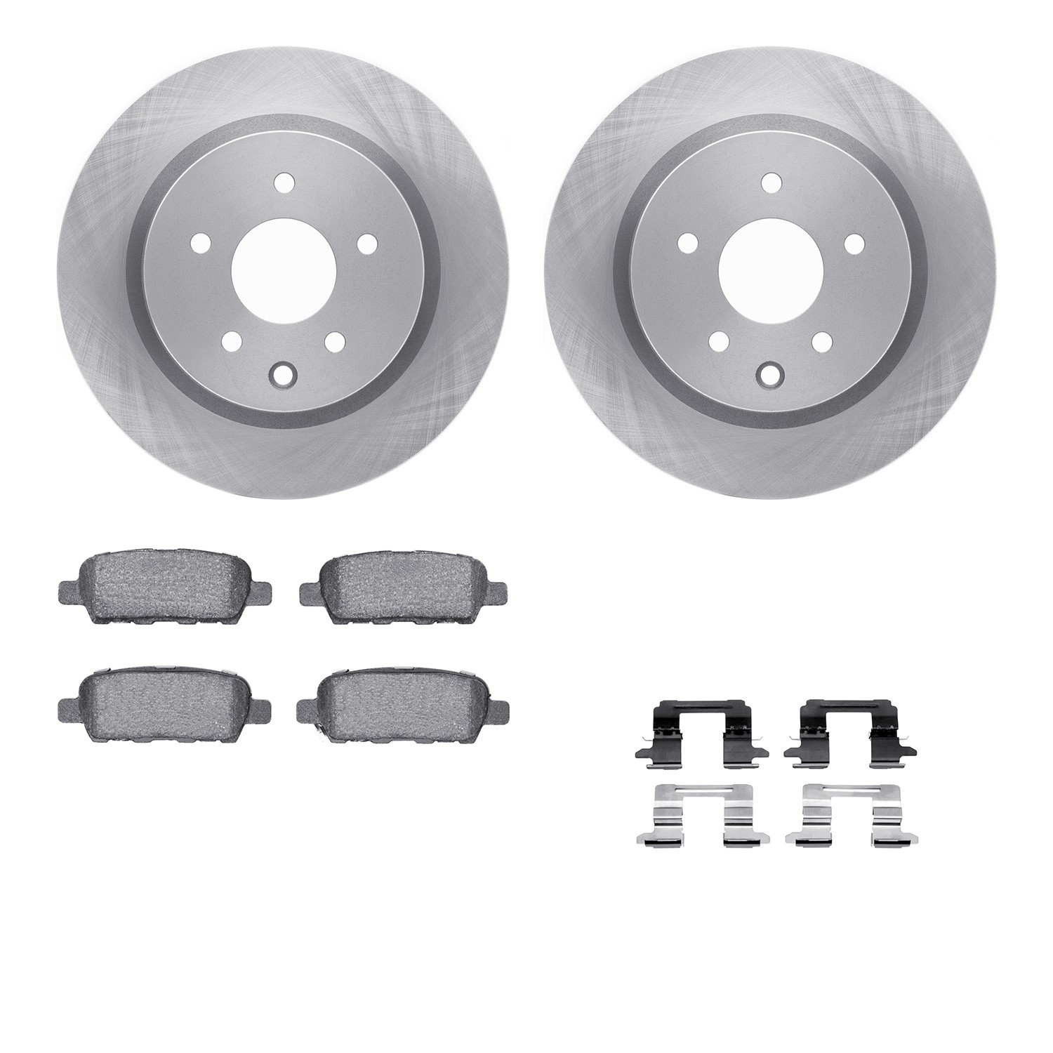 DYN 6612-67015 DFC Rotors with EURO 5000 Ceramic Brake Pads includes Hardware