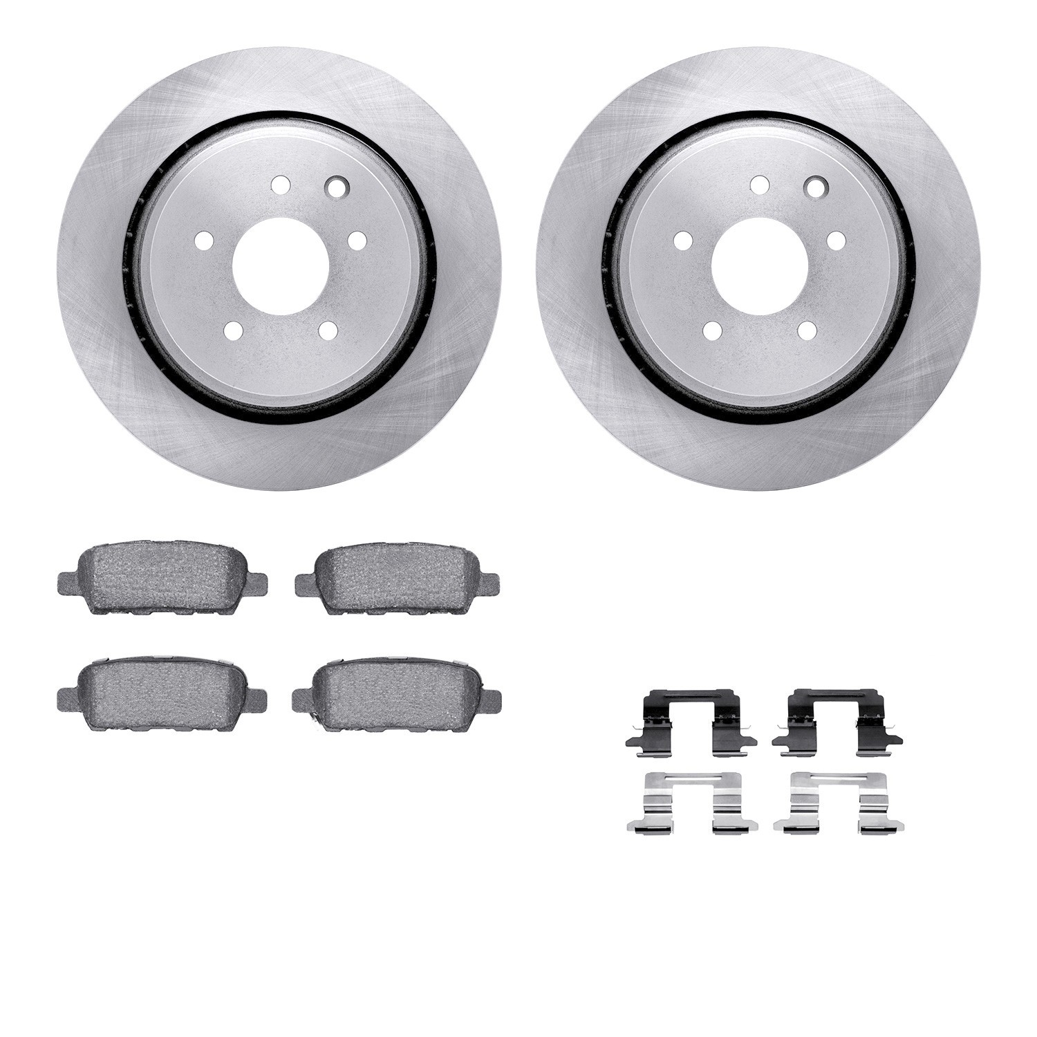 DYN 6612-68015 DFC Rotors with EURO 5000 Ceramic Brake Pads includes Hardware