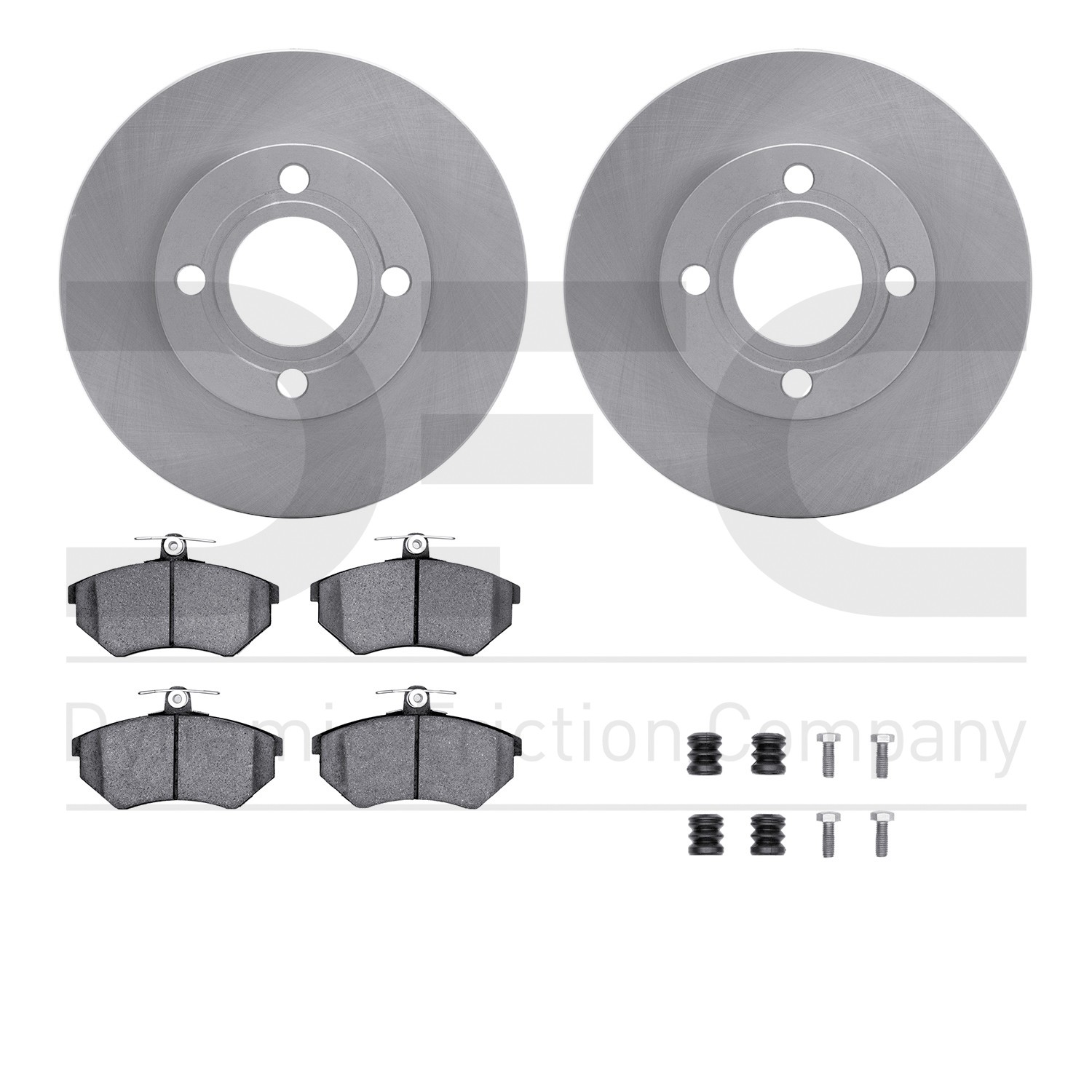 DYN 6612-73031 DFC Rotors with EURO 5000 Ceramic Brake Pads includes Hardware