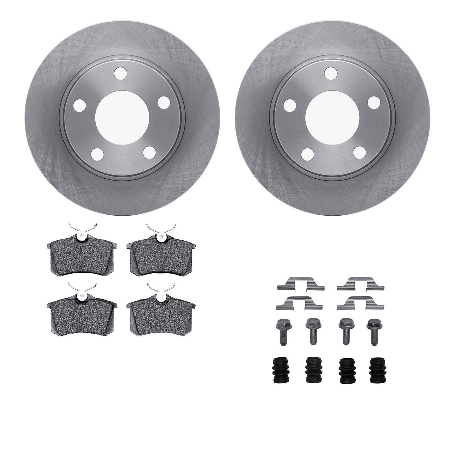 DYN 6612-73099 DFC Rotors with EURO 5000 Ceramic Brake Pads includes Hardware