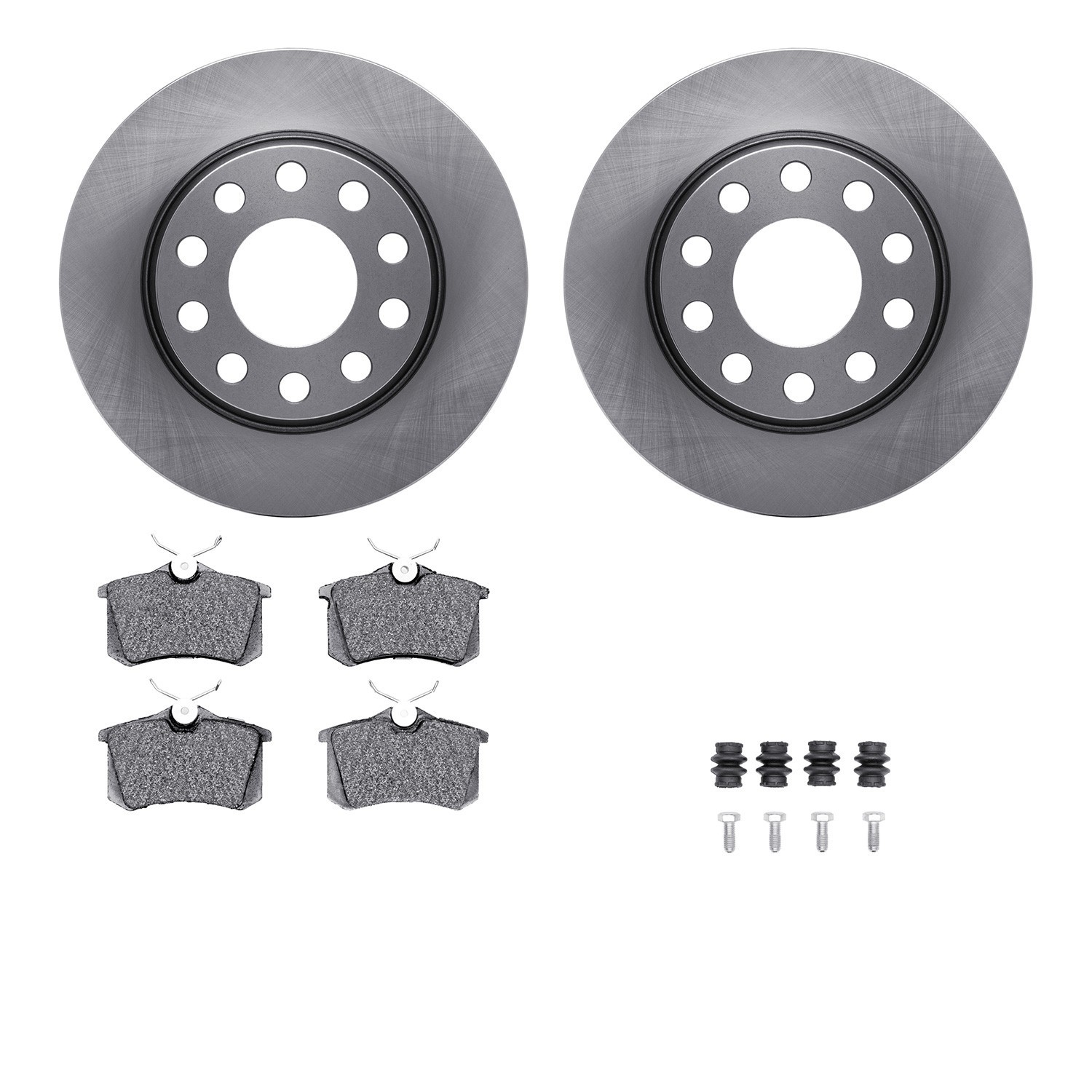 DYN 6612-73180 DFC Rotors with EURO 5000 Ceramic Brake Pads includes Hardware