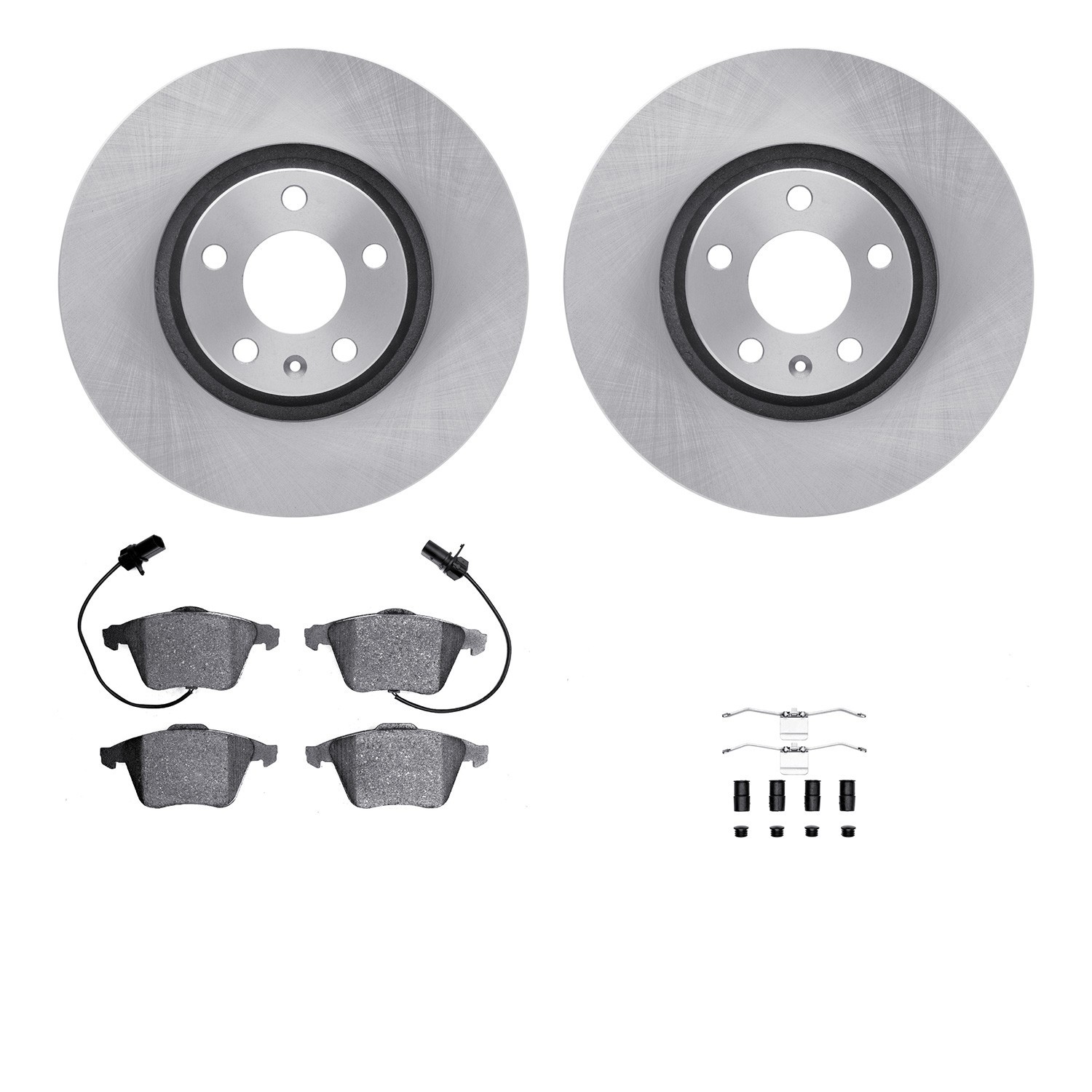 DYN 6612-73188 DFC Rotors with EURO 5000 Ceramic Brake Pads includes Hardware