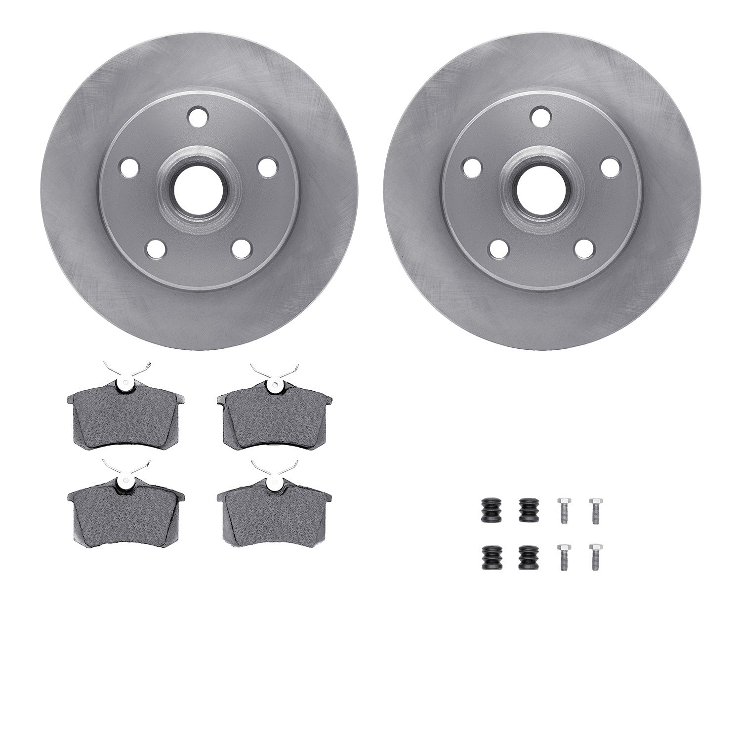 DYN 6612-74042 DFC Rotors with EURO 5000 Ceramic Brake Pads includes Hardware