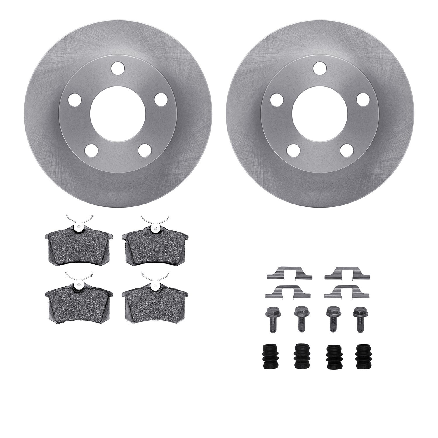 DYN 6612-74054 DFC Rotors with EURO 5000 Ceramic Brake Pads includes Hardware