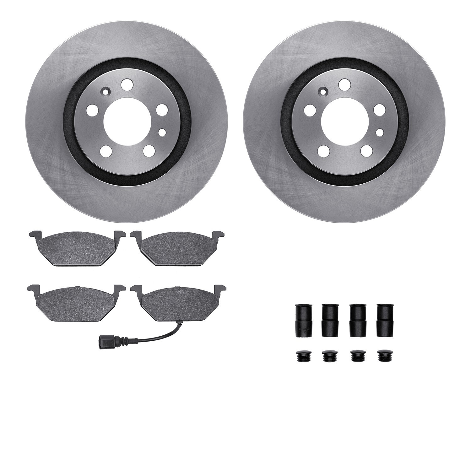 DYN 6612-74077 DFC Rotors with EURO 5000 Ceramic Brake Pads includes Hardware