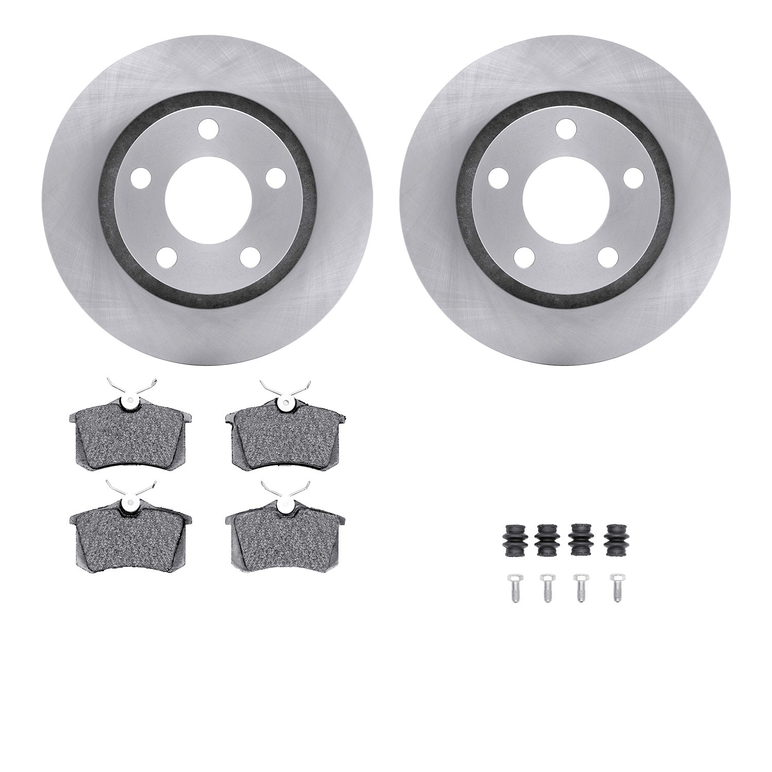 DYN 6612-74115 DFC Rotors with EURO 5000 Ceramic Brake Pads includes Hardware