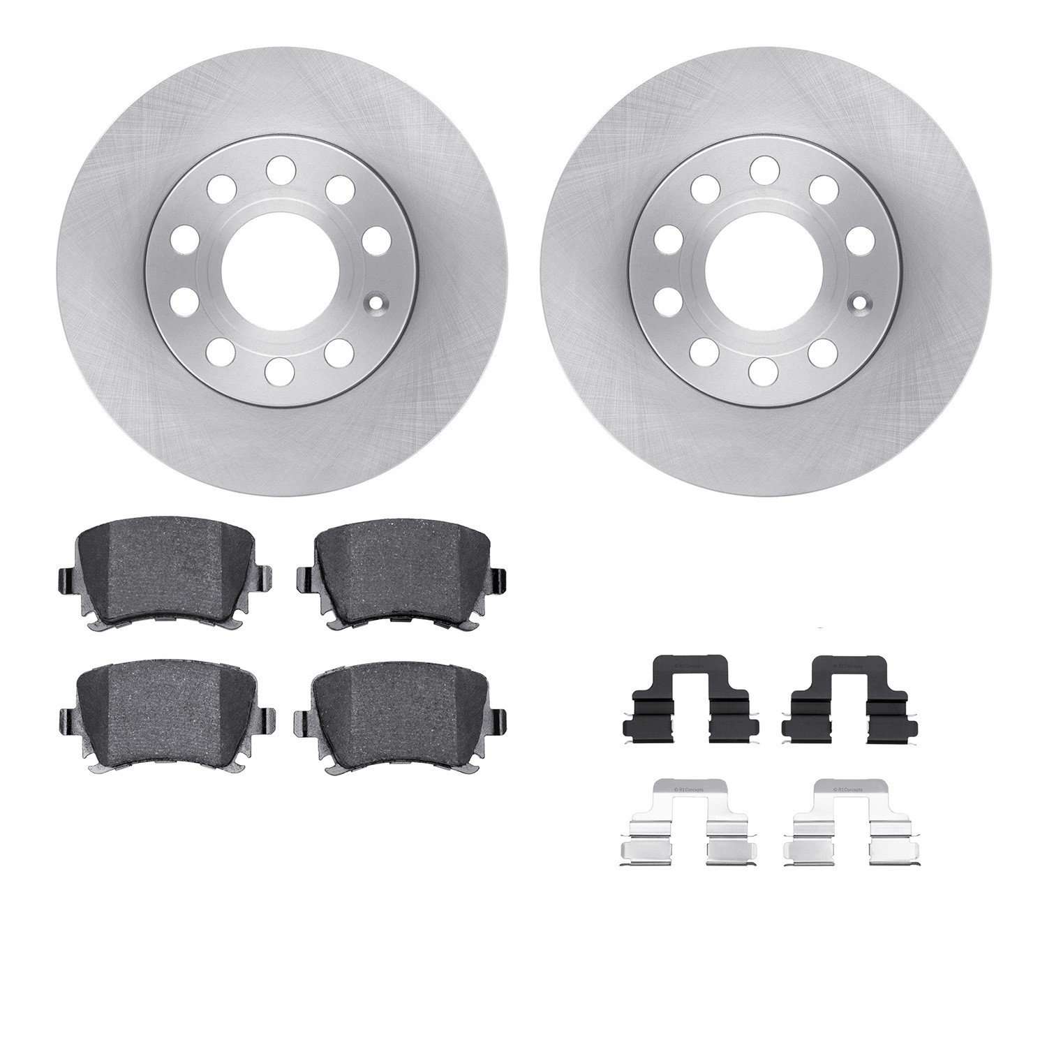 DYN 6612-74122 DFC Rotors with EURO 5000 Ceramic Brake Pads includes Hardware