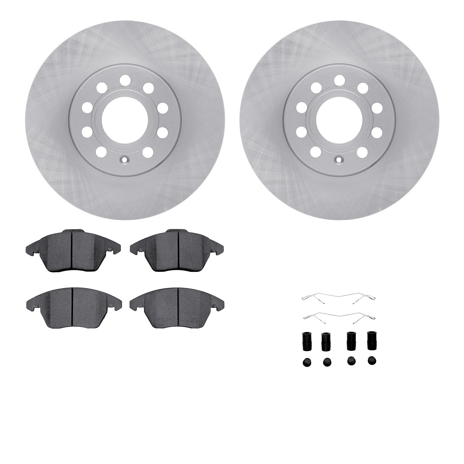 DYN 6612-74130 DFC Rotors with EURO 5000 Ceramic Brake Pads includes Hardware