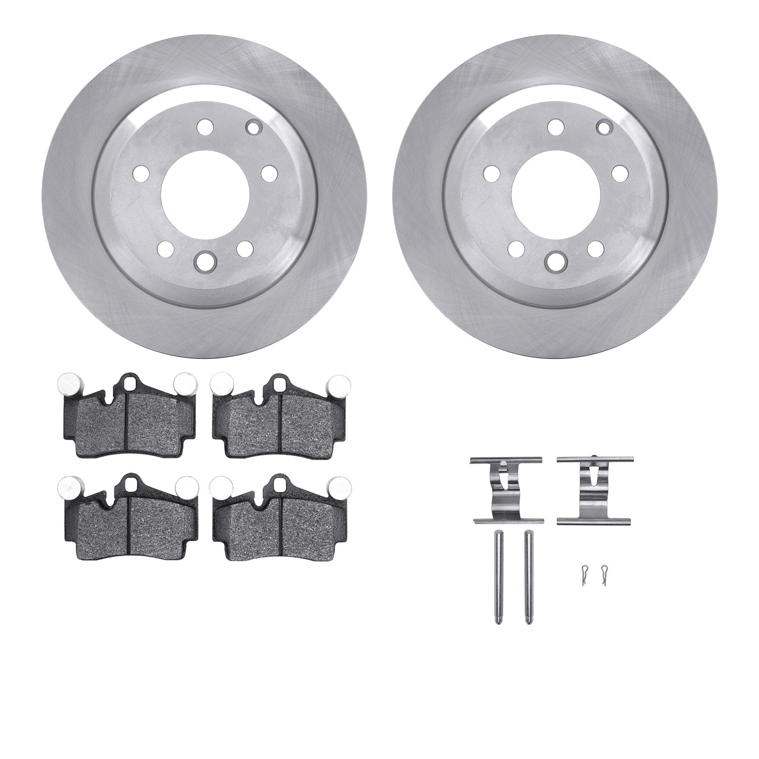 DYN 6612-74184 DFC Rotors with EURO 5000 Ceramic Brake Pads includes Hardware