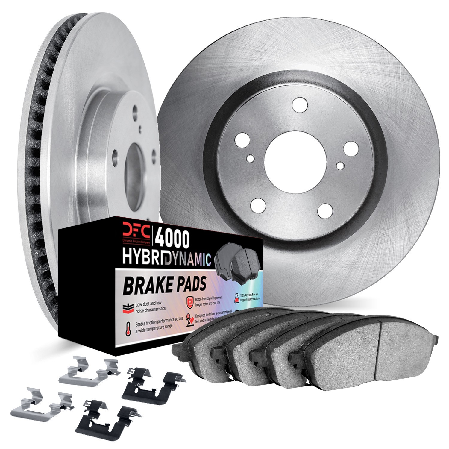 DYN 6812-54167 DFC Rotors with 4000 HybriDynamic Brake Pads includes Hardware