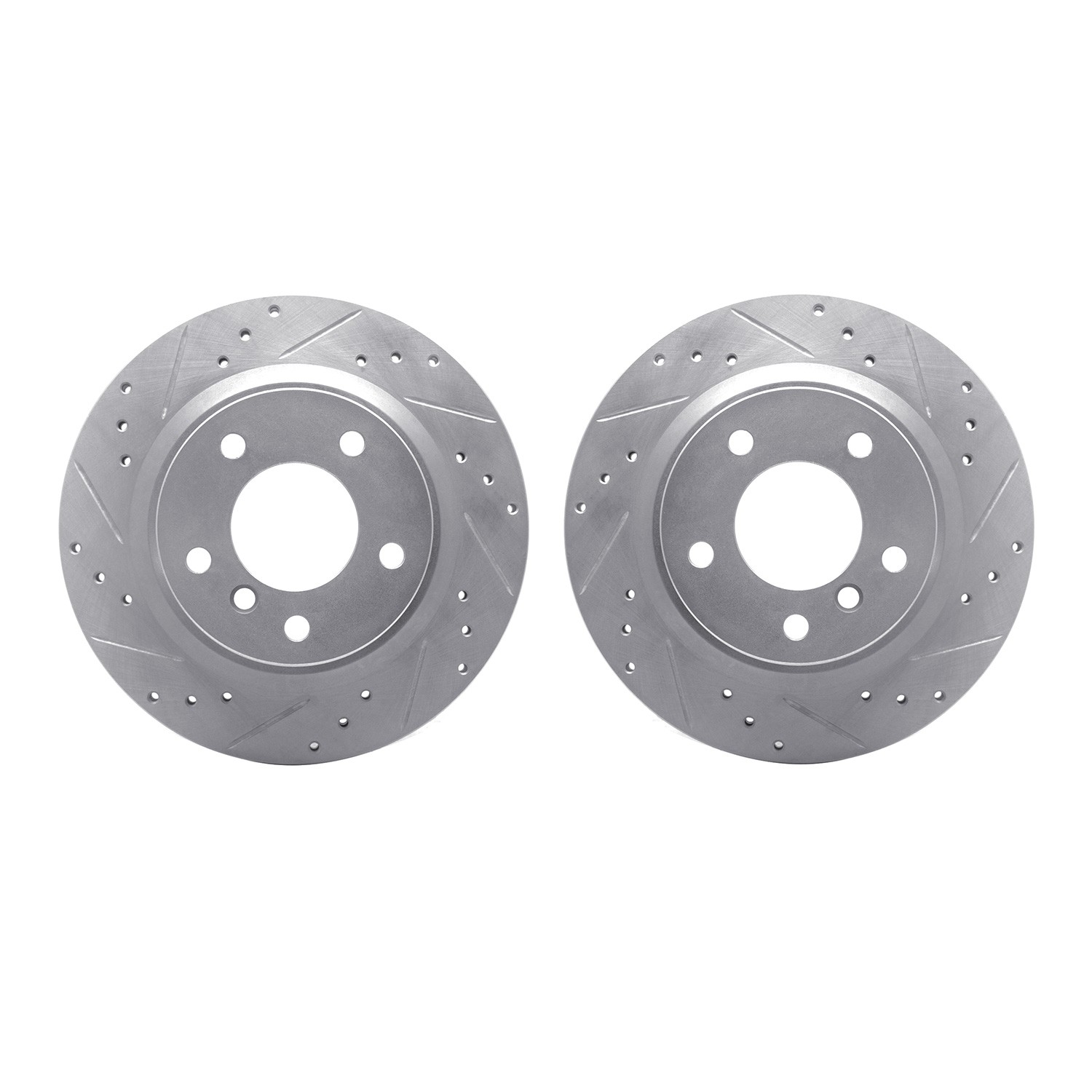 DYN 7002-31070 DFC Brake Rotors - Drilled & Slotted - Silver