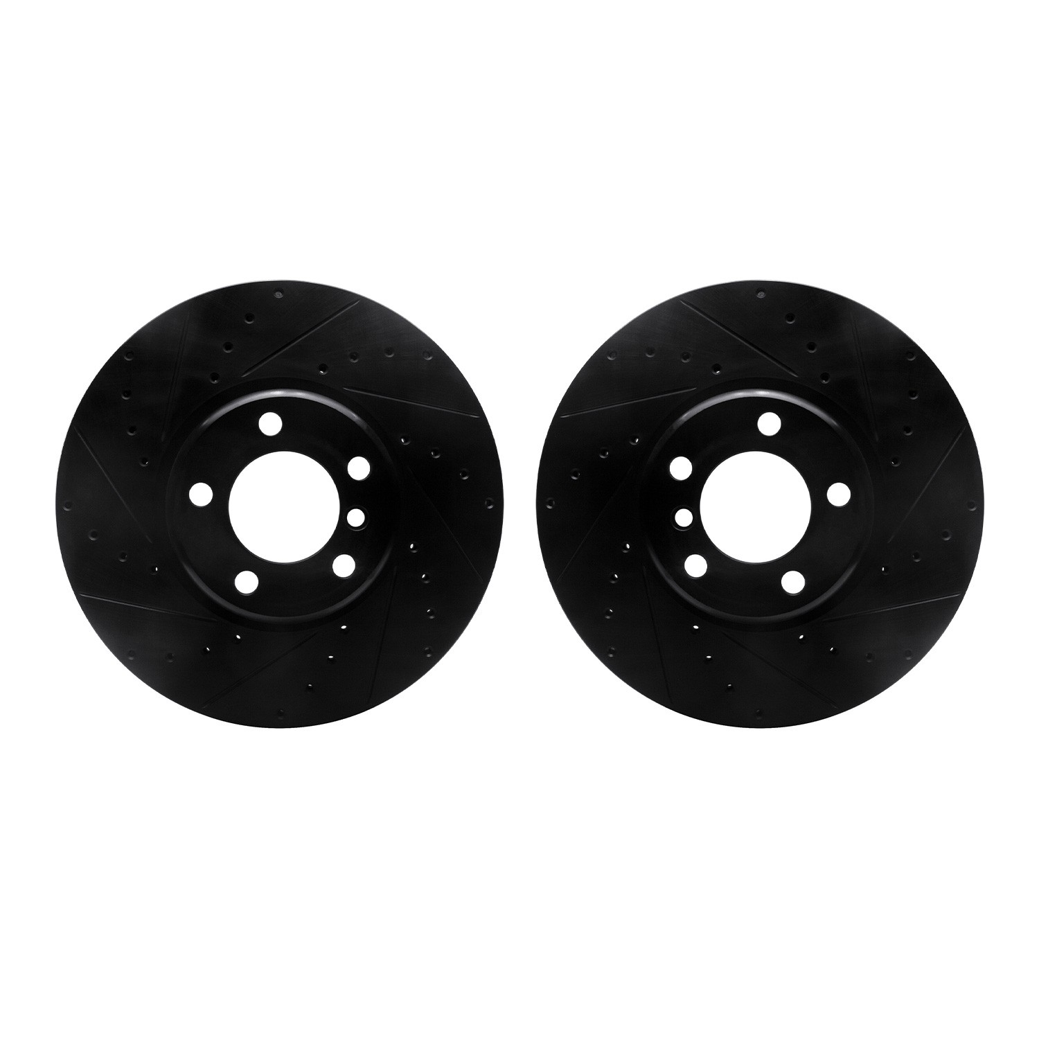 DYN 8002-31000 DFC Brake Rotors - Drilled & Slotted - Black