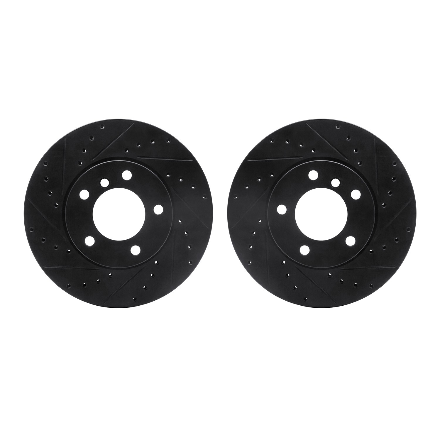 DYN 8002-31001 DFC Brake Rotors - Drilled & Slotted - Black