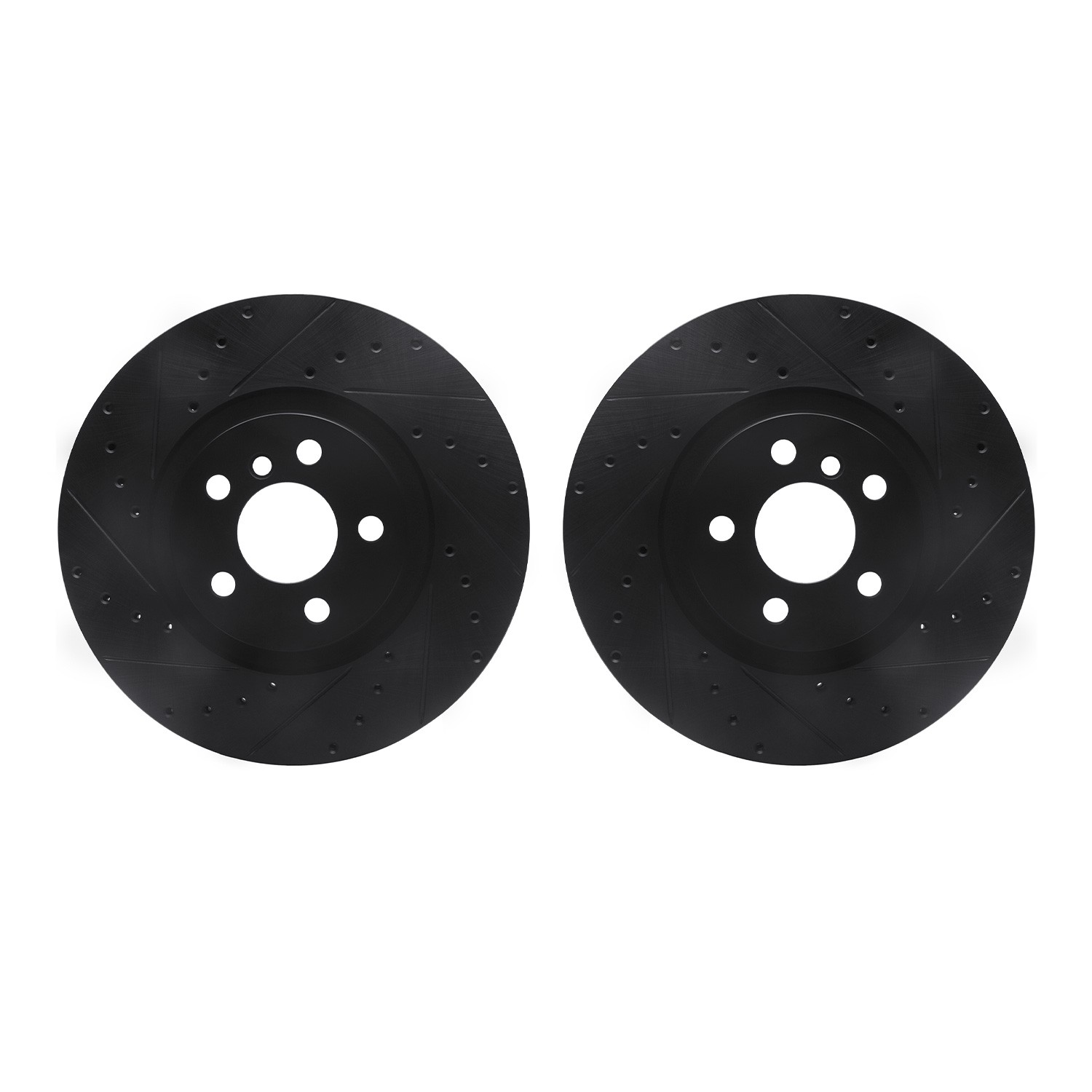 DYN 8002-31007 DFC Brake Rotors - Drilled & Slotted - Black