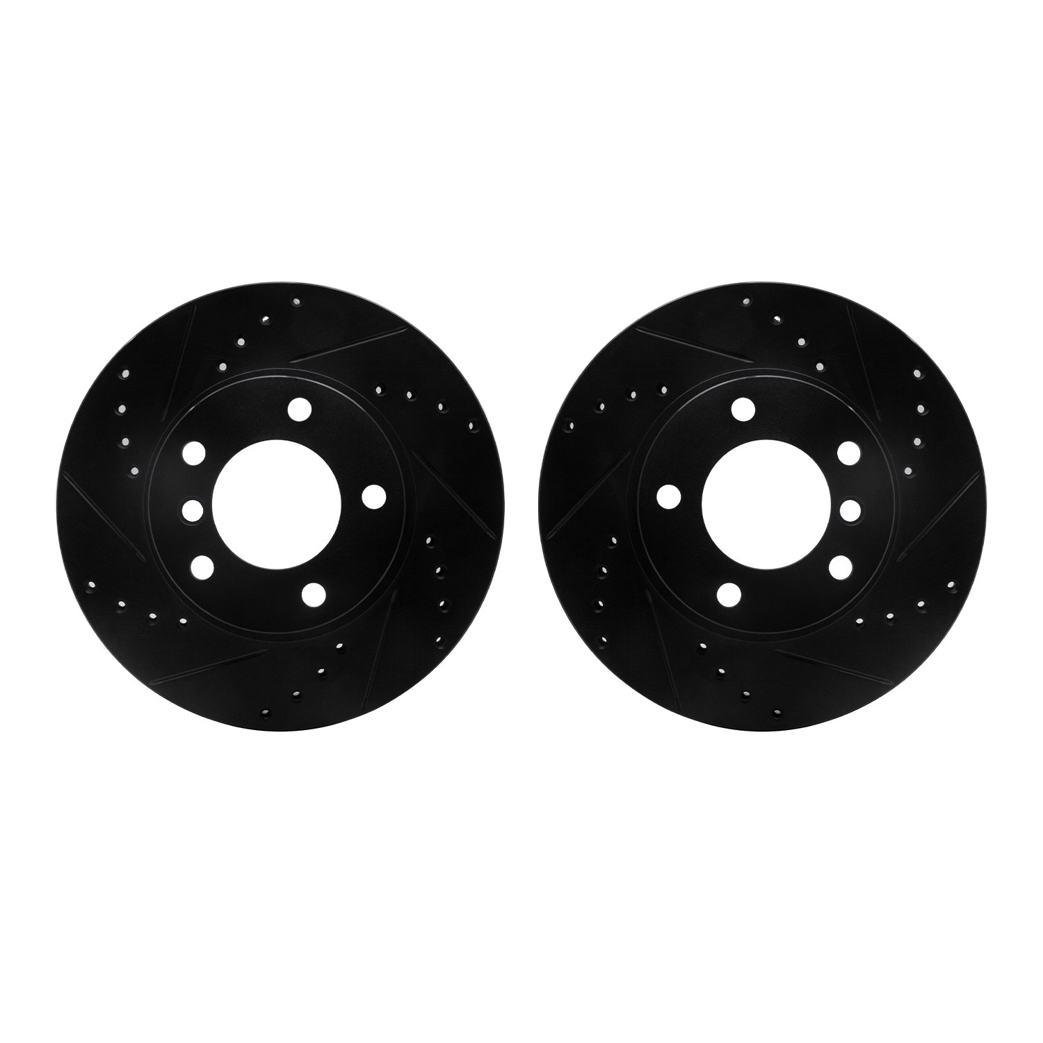 DYN 8002-31011 DFC Brake Rotors - Drilled & Slotted - Black